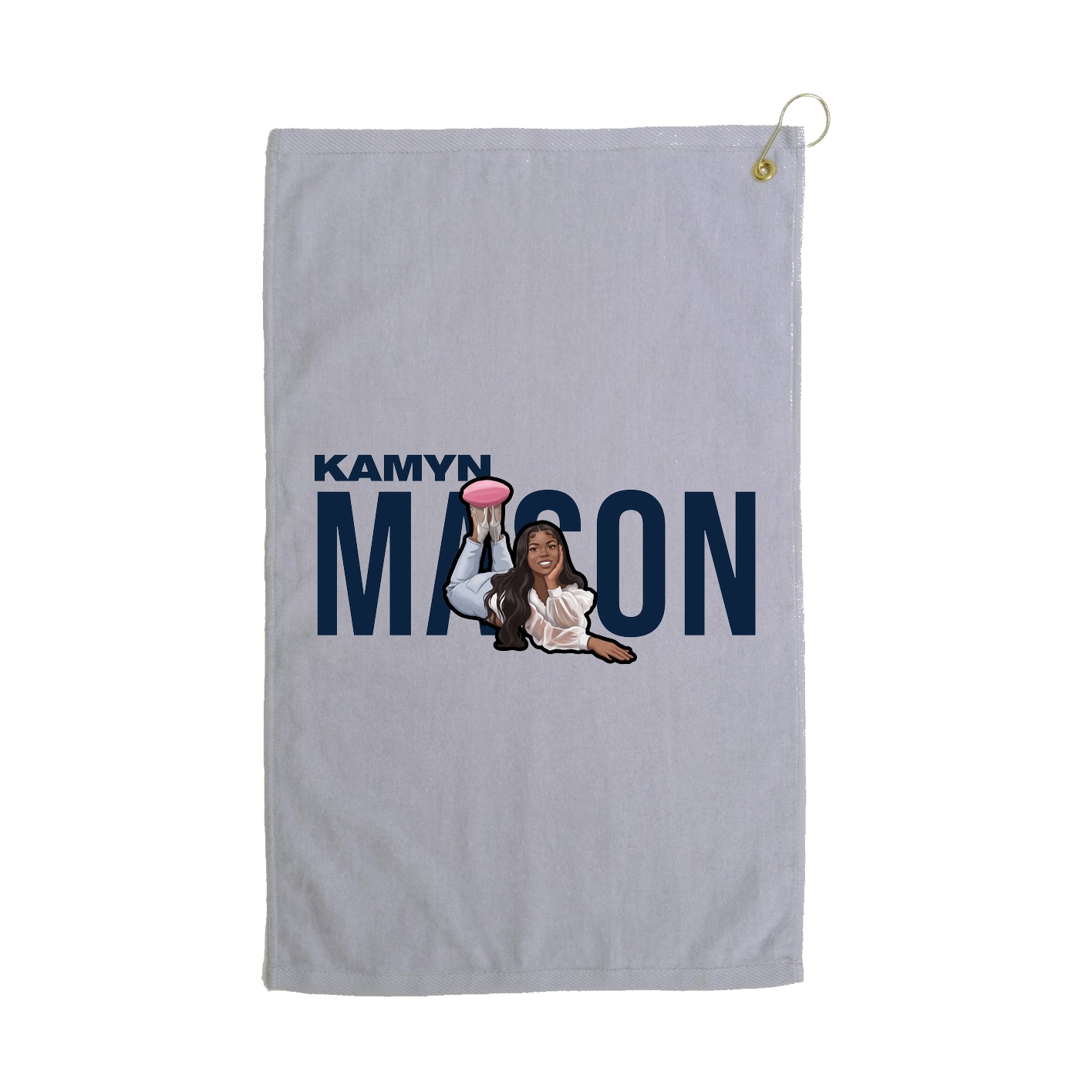 Golf Towel — Player Name in Grey