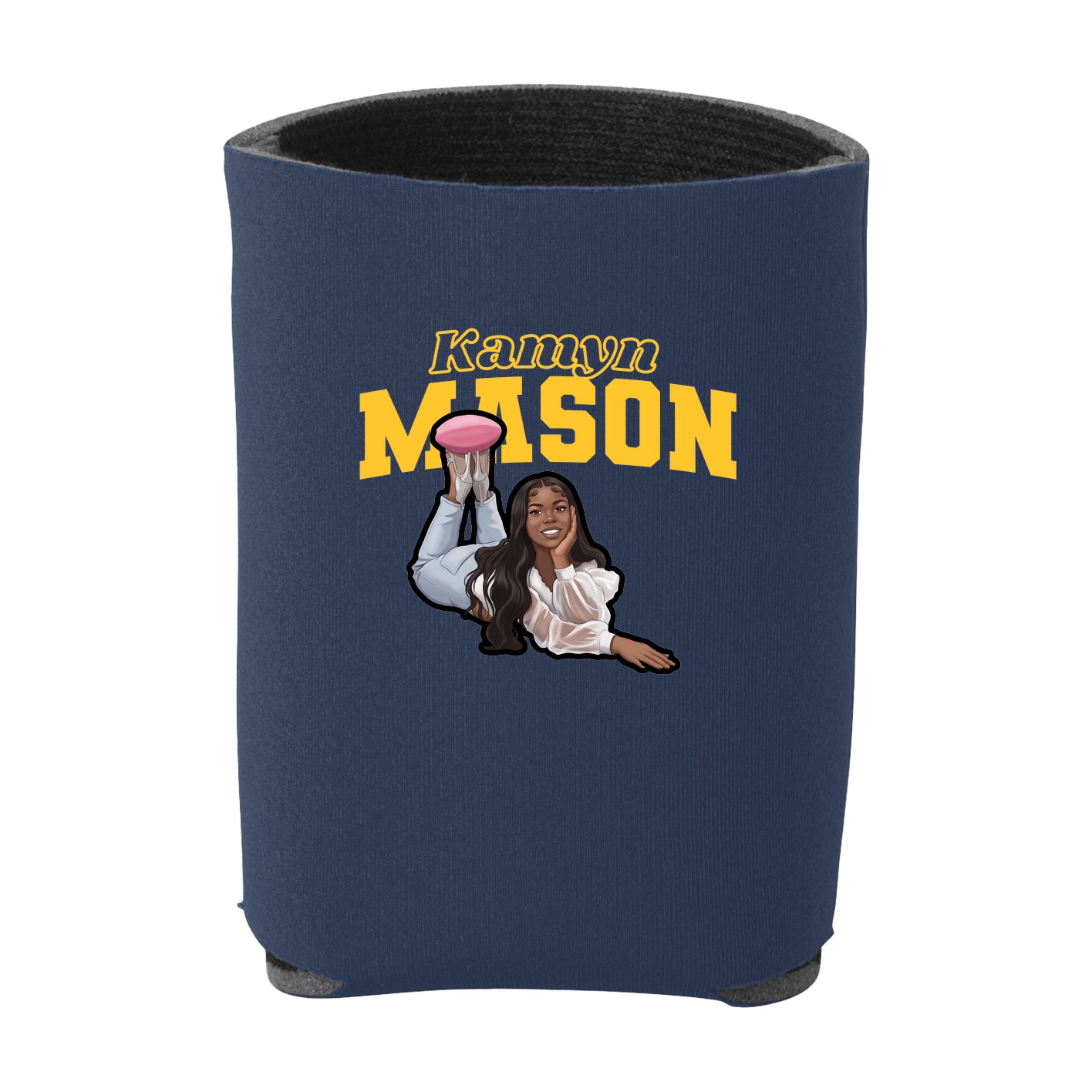 Can Holder — Name Arch in Navy