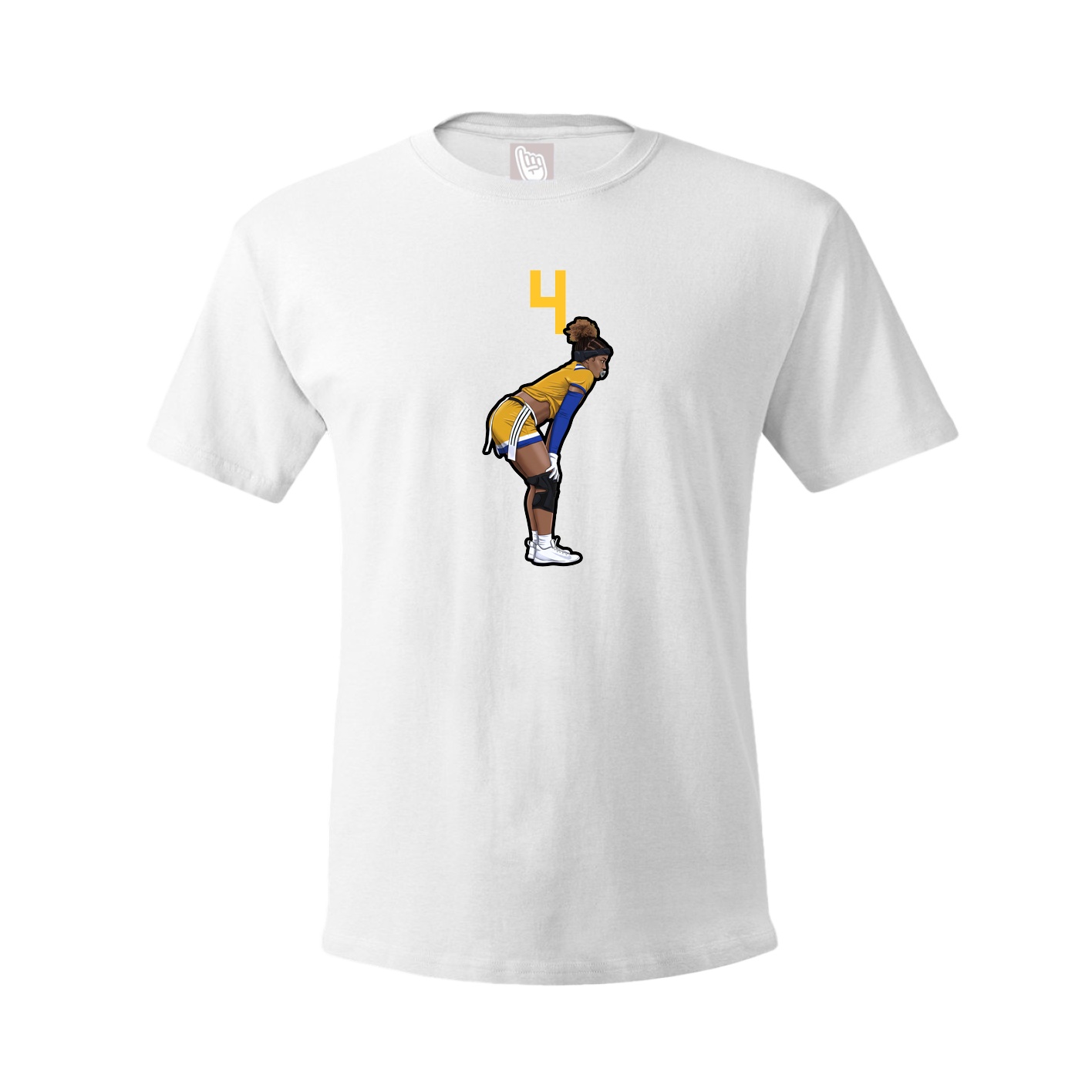 Youth Tee — Number Top in White