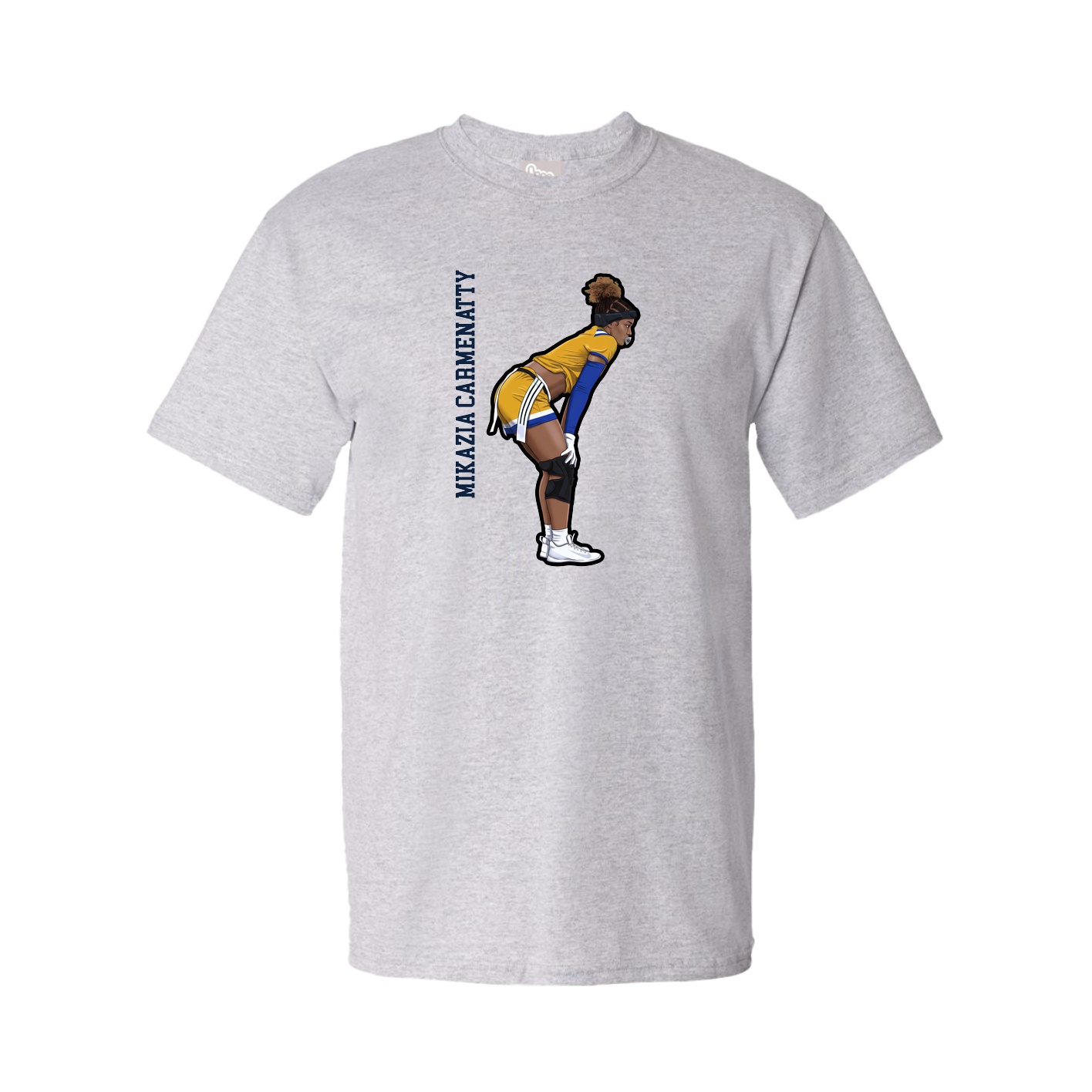 Tee — Name Vertical in Grey