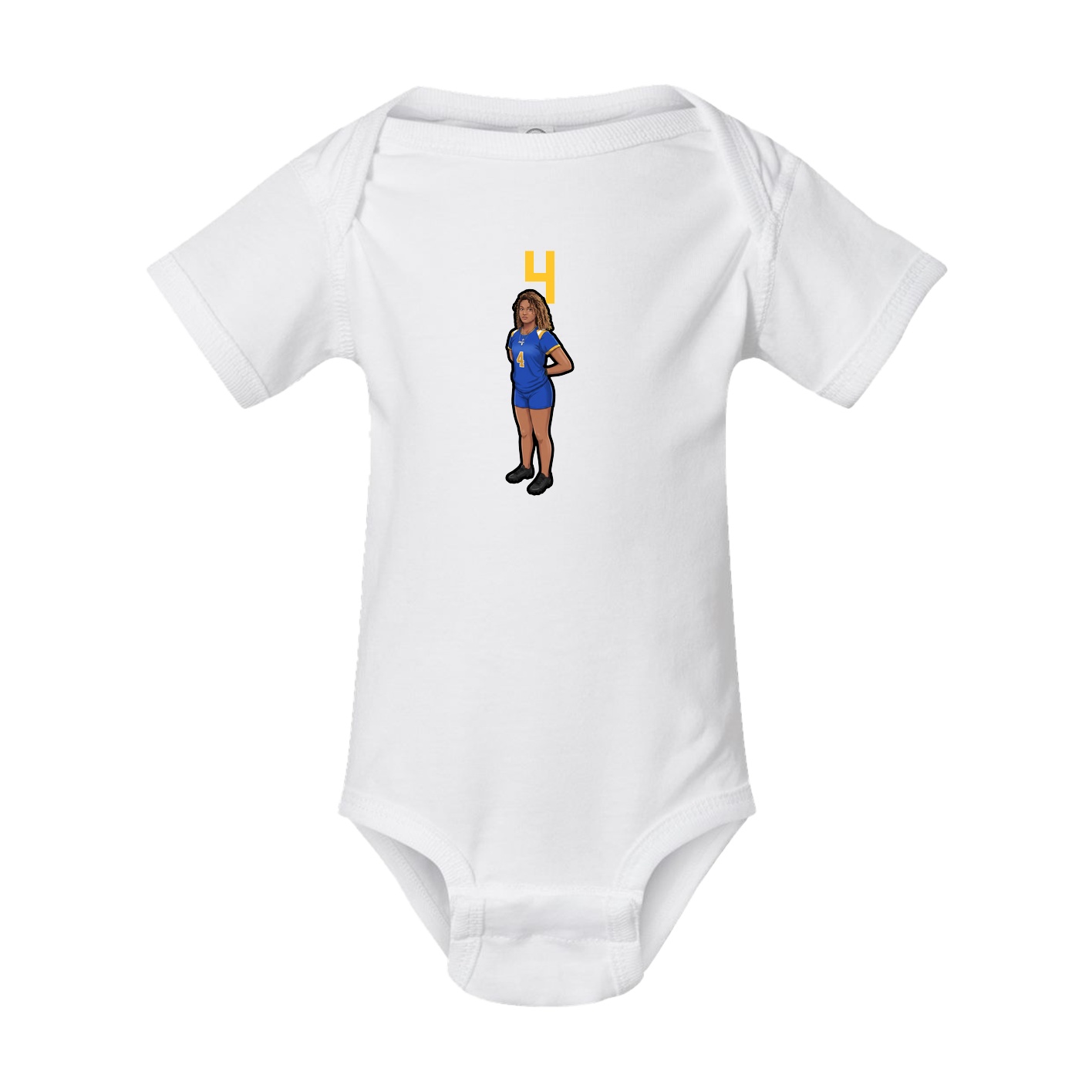 Baby Onesie — Number Top in White