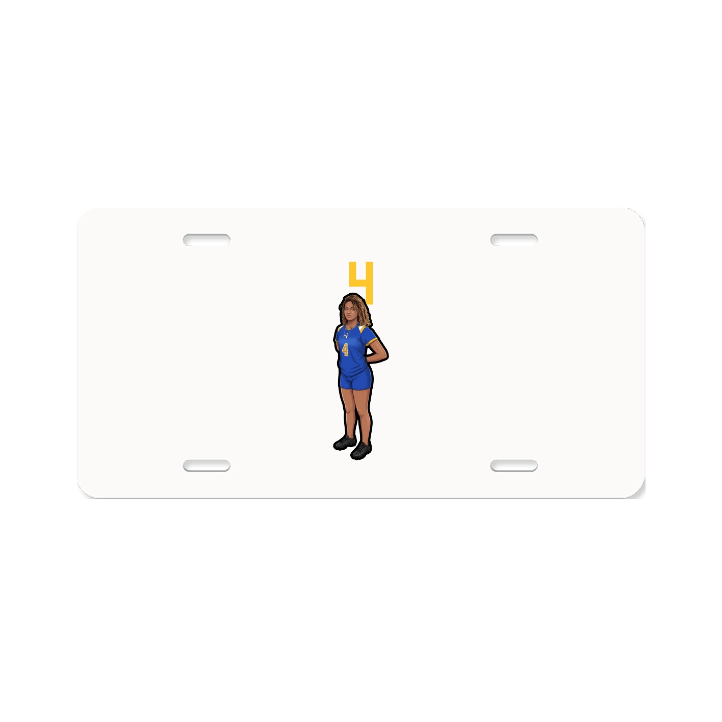 License Plate — Number Top in Classic
