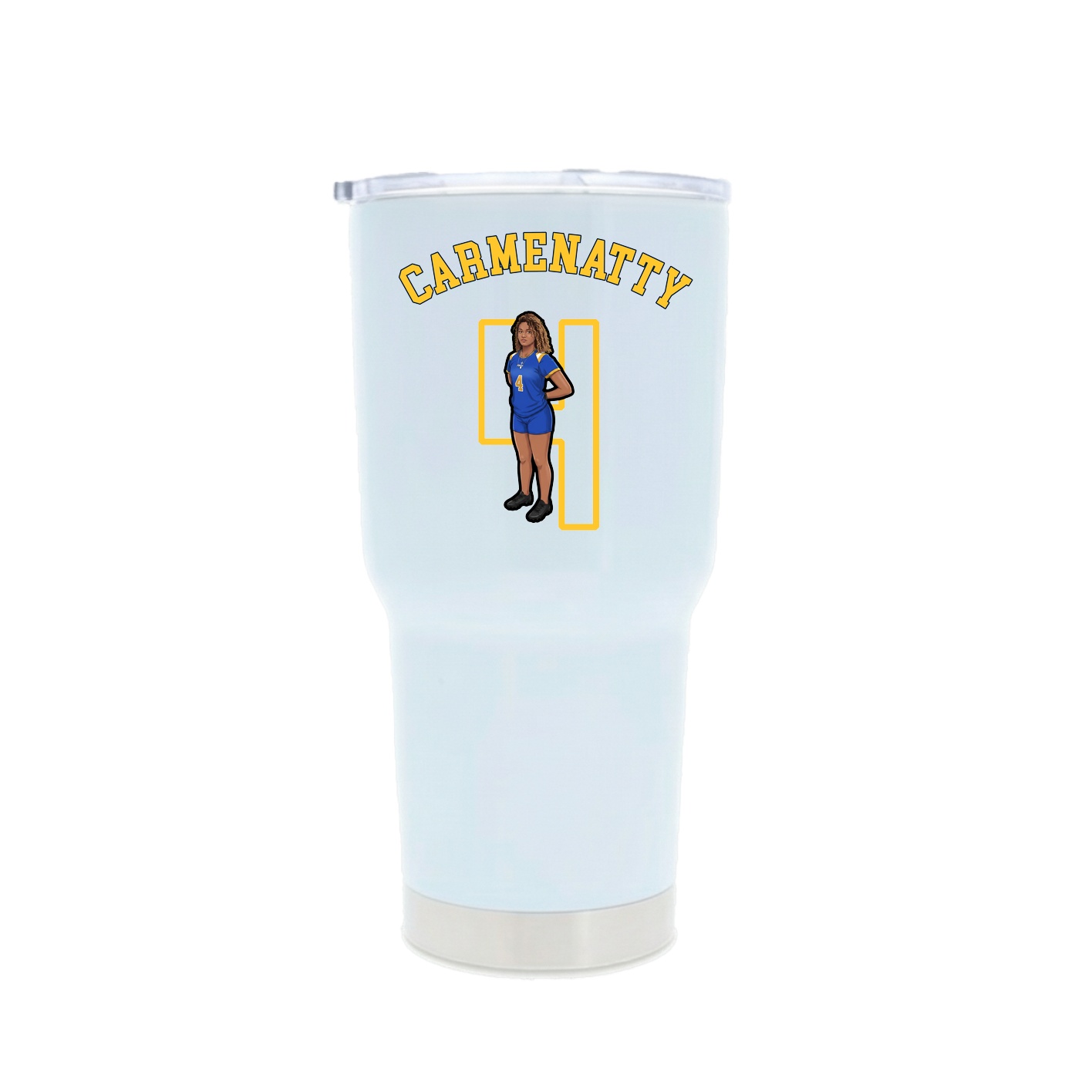 30oz Stainless Steel Tumbler — Shirsey Arch in White