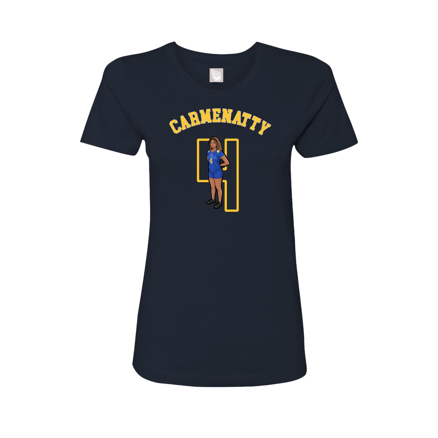Fitted Women's Tee — Shirsey Arch in Navy