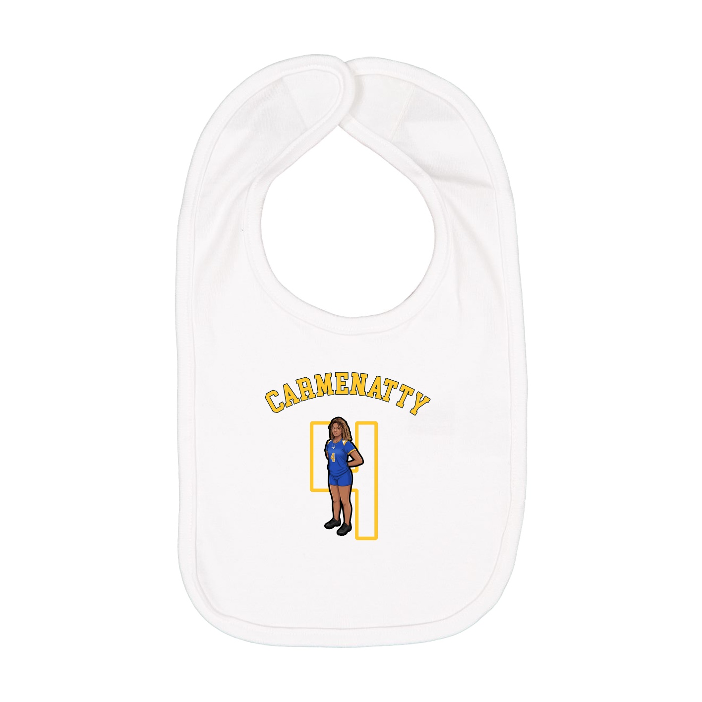Infant Bib — Shirsey Arch in White