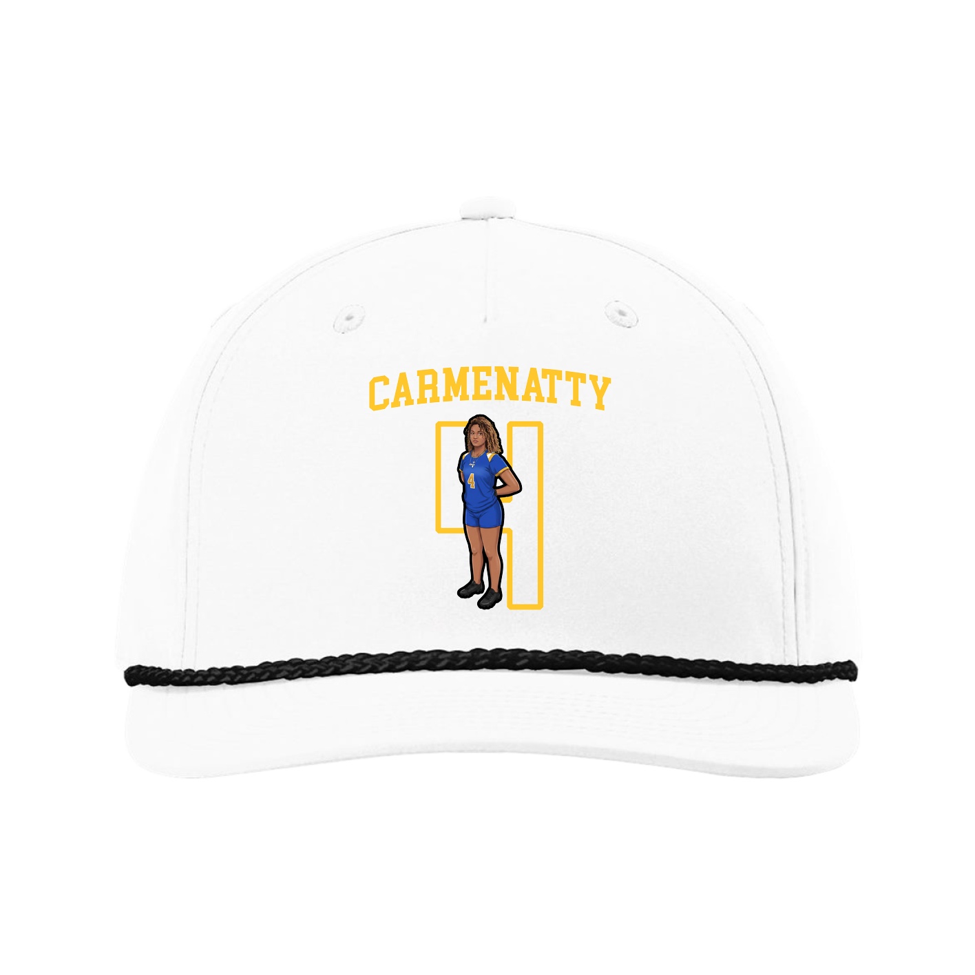 Five-Panel Classic Rope Cap — Shirsey in White