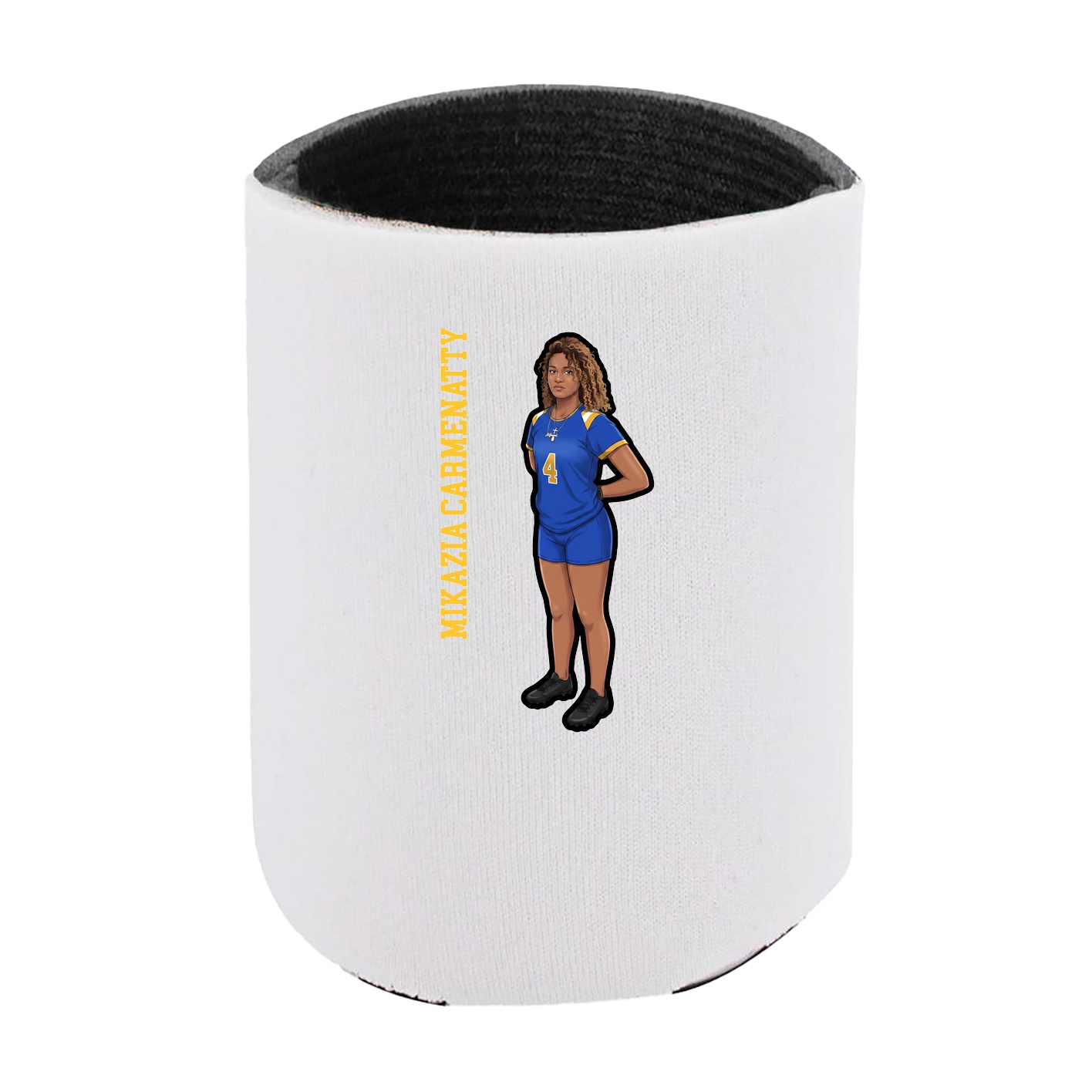 Can Holder — Name Vertical in White