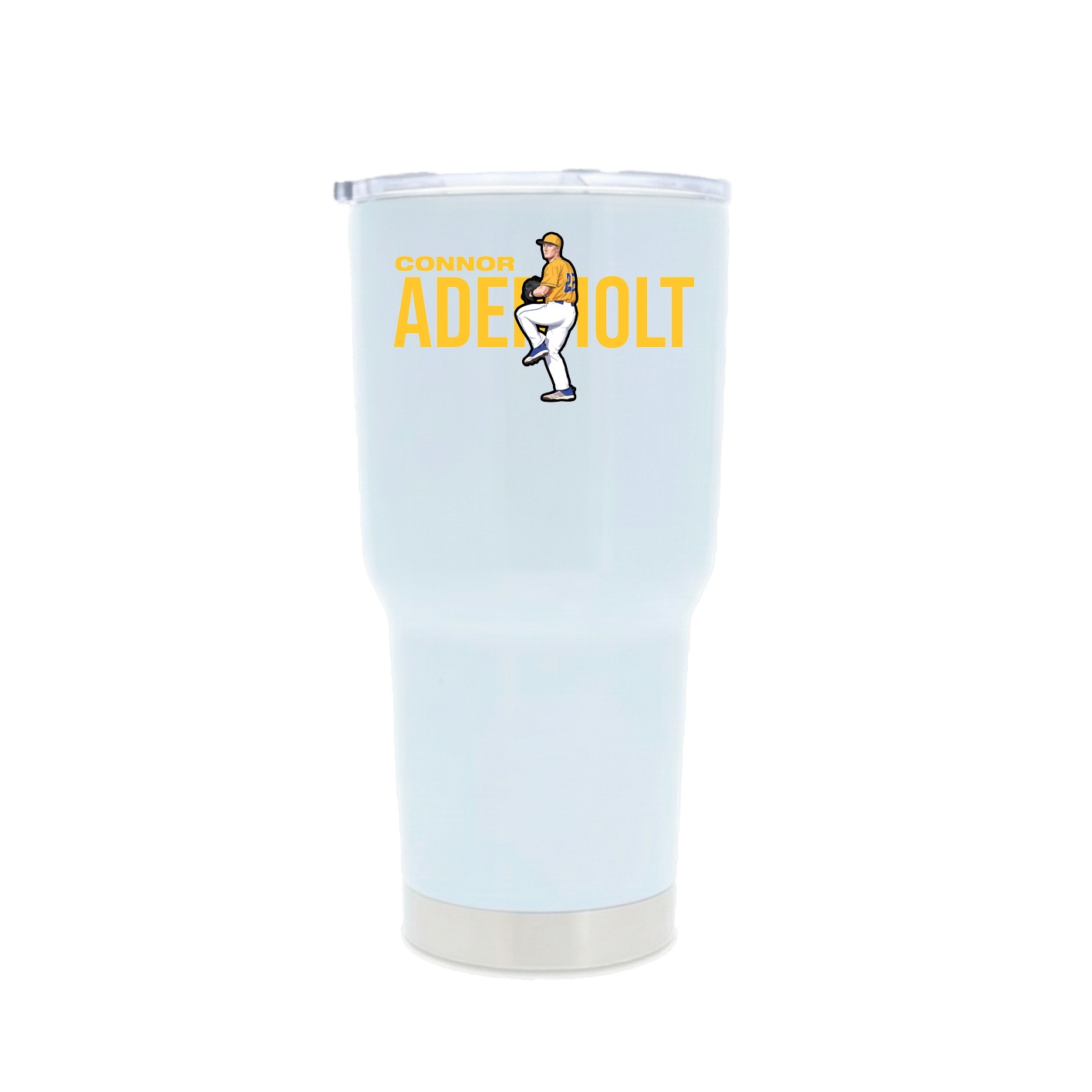 30oz Stainless Steel Tumbler — Player Name in White