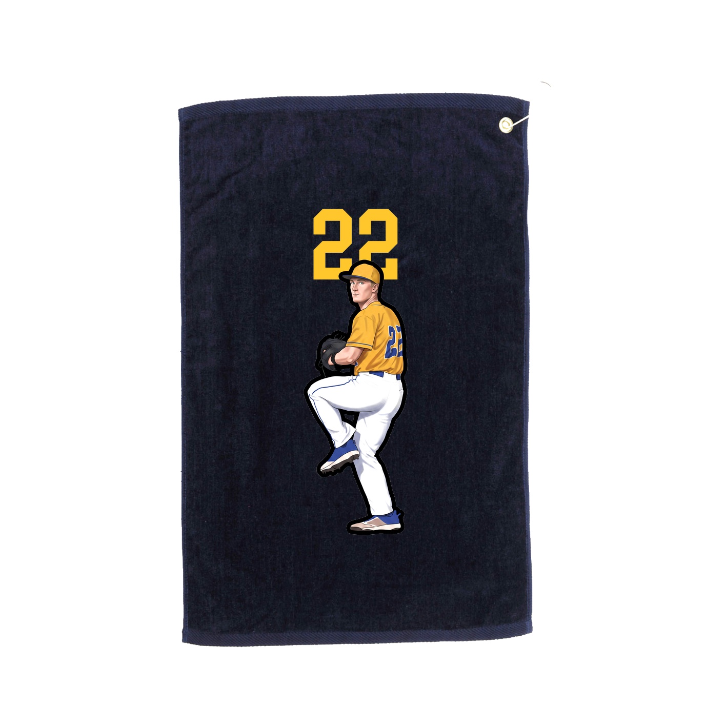 Golf Towel — Number Top in Navy