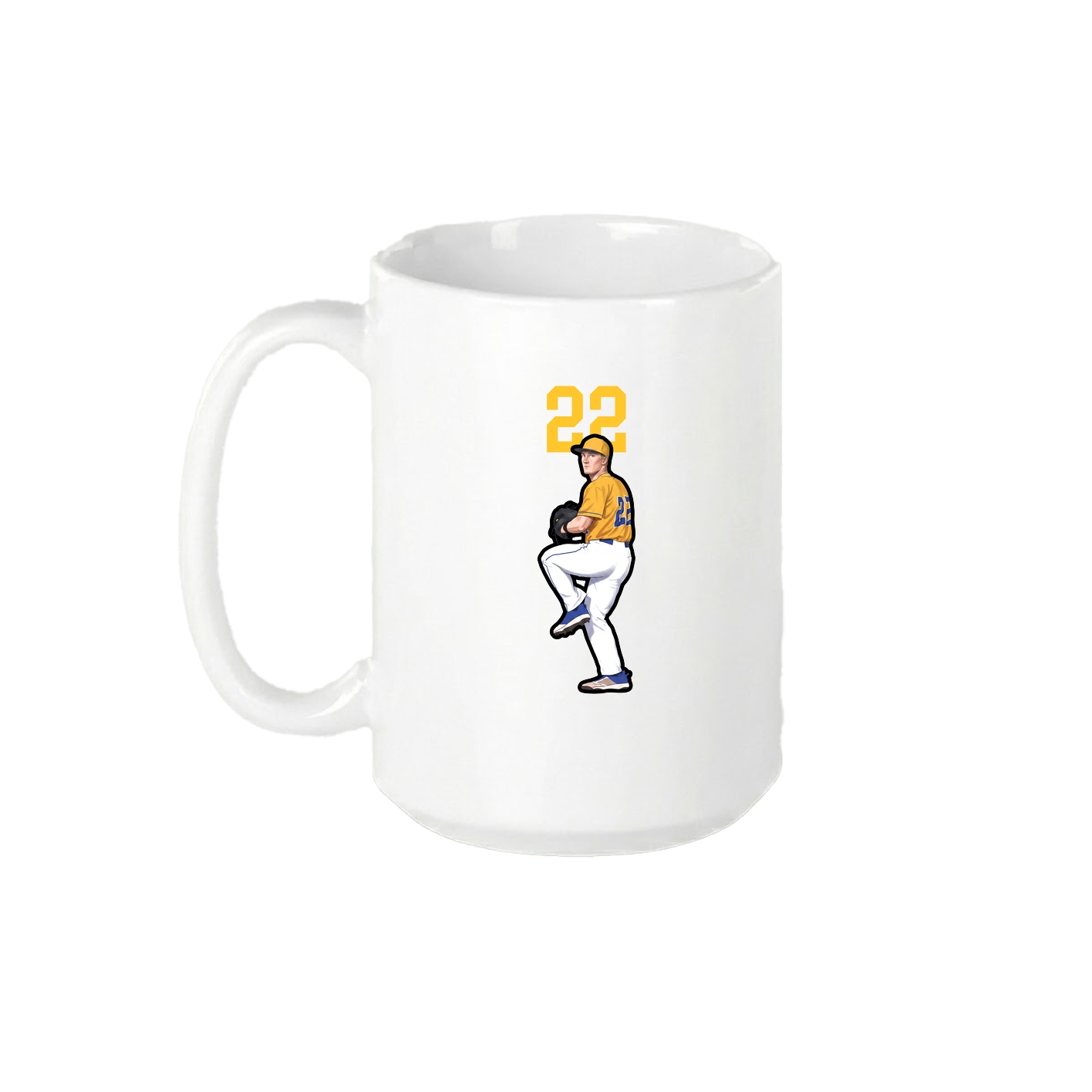 15oz Coffee Mug — Number Top in White
