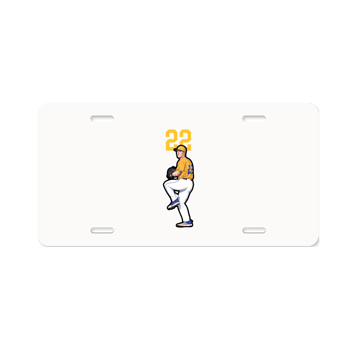 License Plate — Number Top in Classic