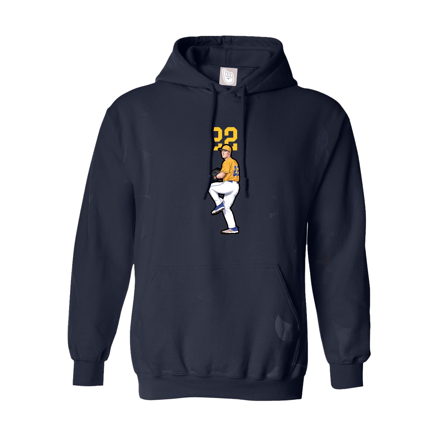 Hoodie — Number Top in Navy