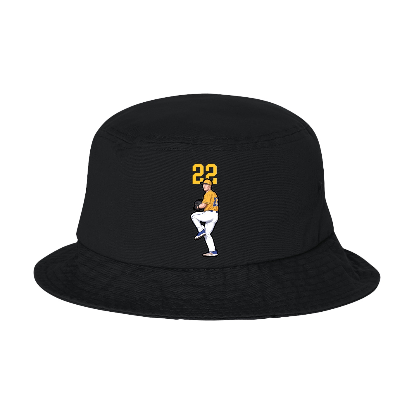 Bucket Cap — Number Top in Black