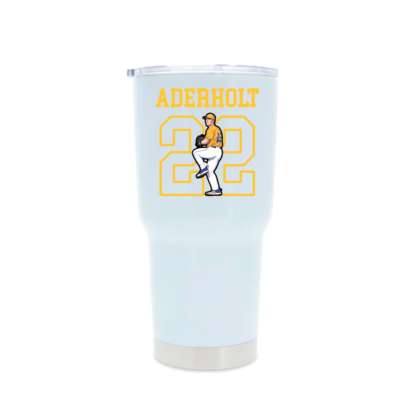 30oz Stainless Steel Tumbler — Shirsey in White