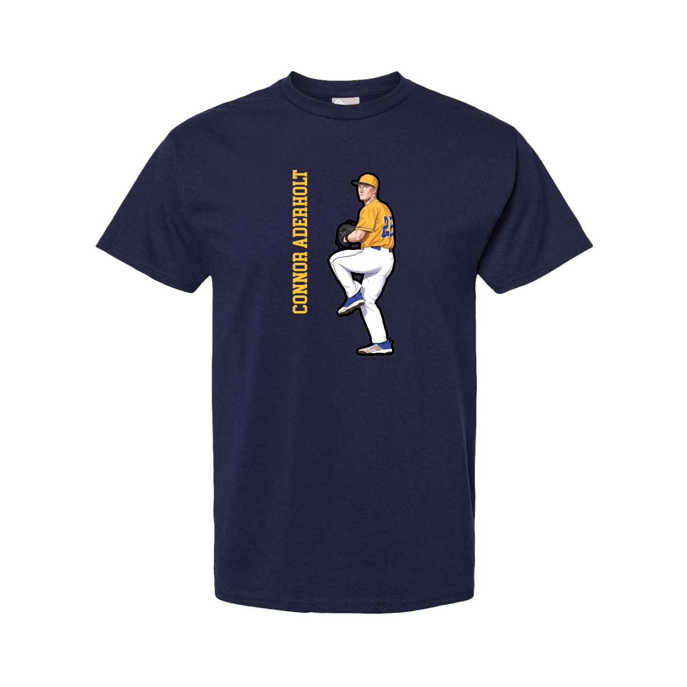 Tee — Name Vertical in Navy