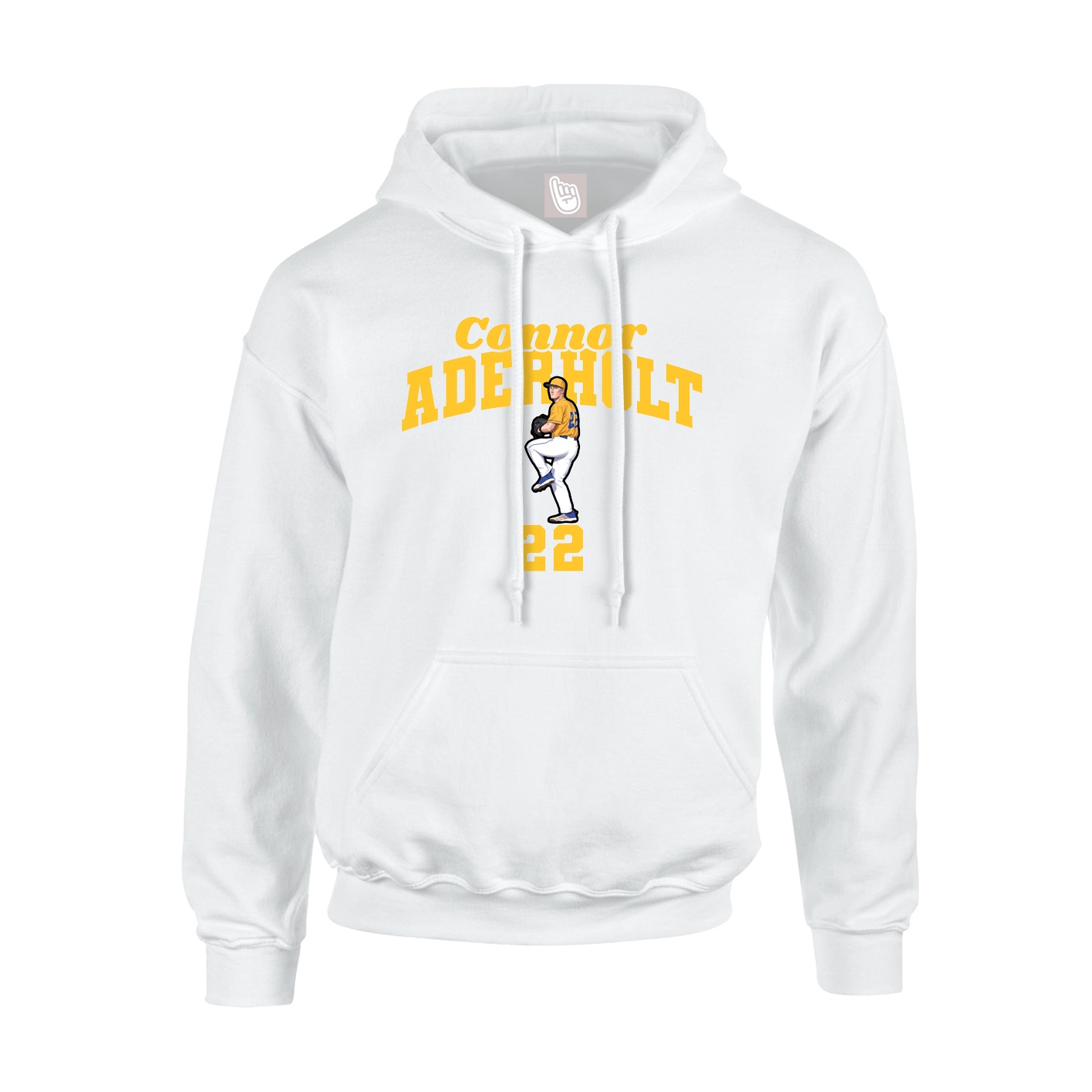 Hoodie — Signature Arch in White