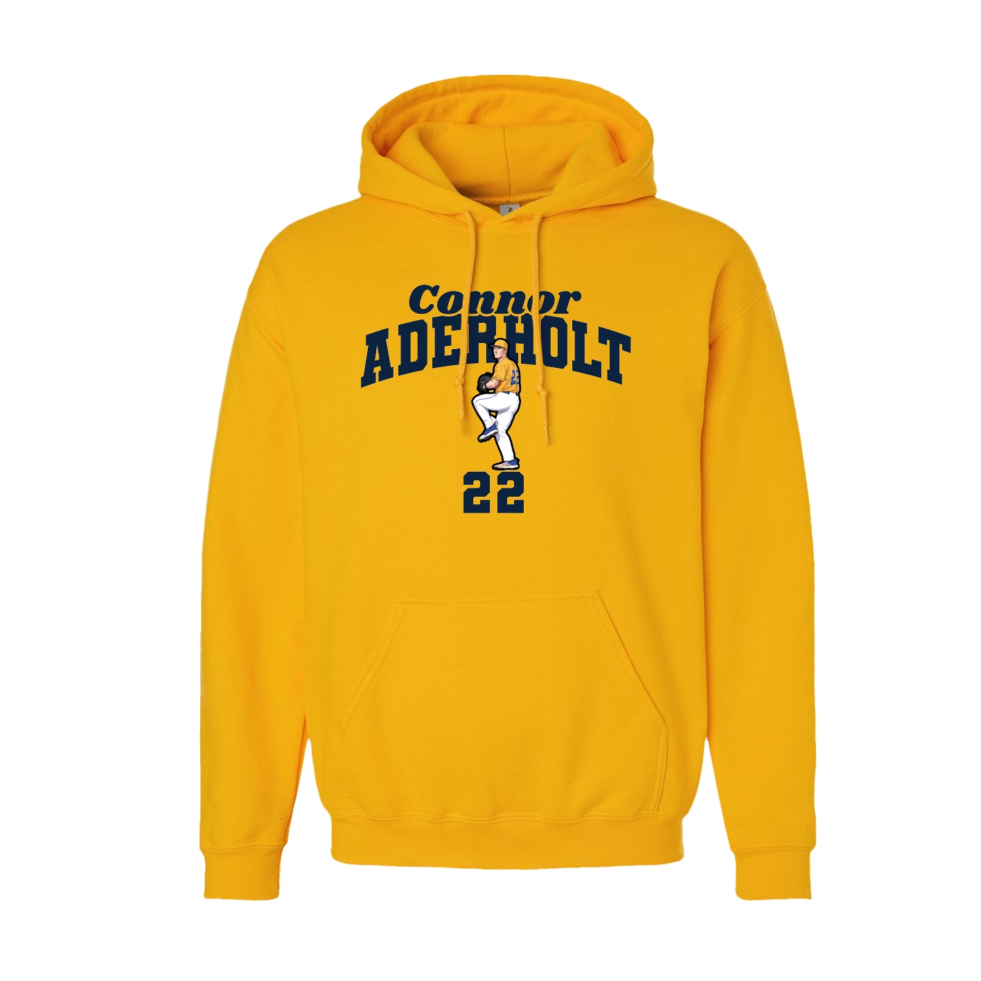 Youth Hoodie — Signature Arch in Gold