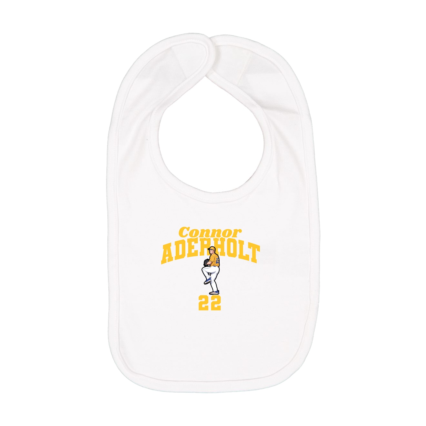 Infant Bib — Signature Arch in White