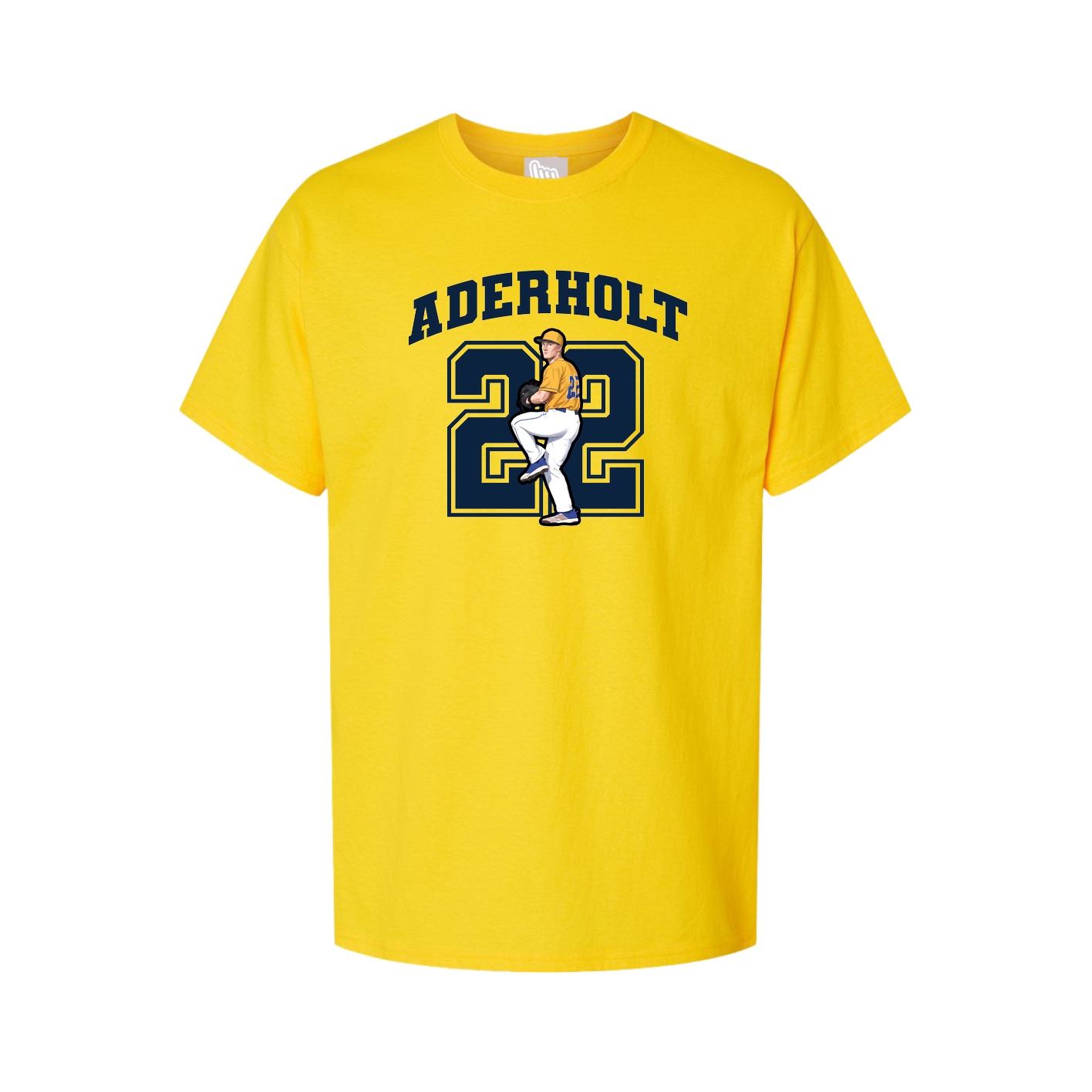 Youth Tee — Number in Gold