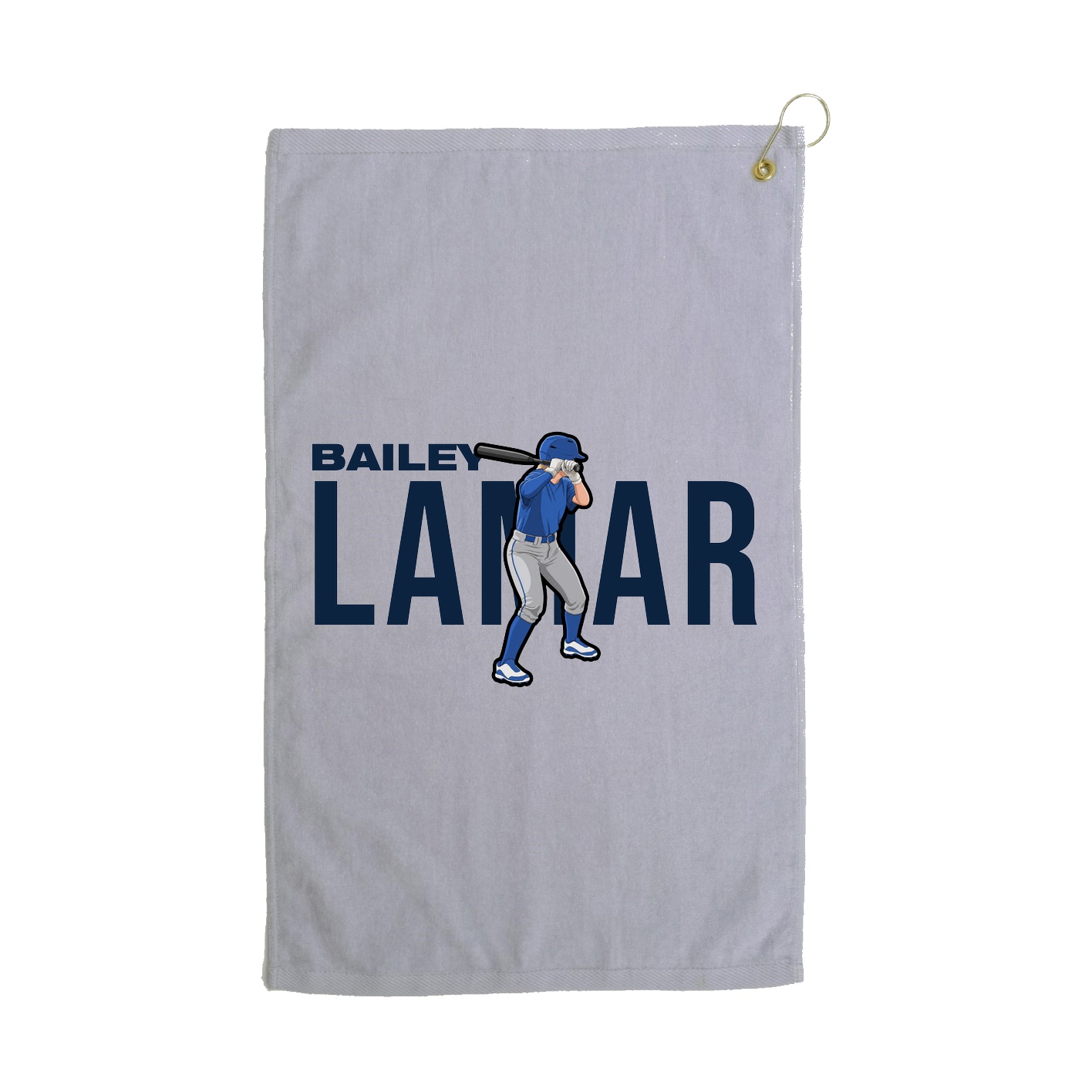 Golf Towel — Player Name in Grey