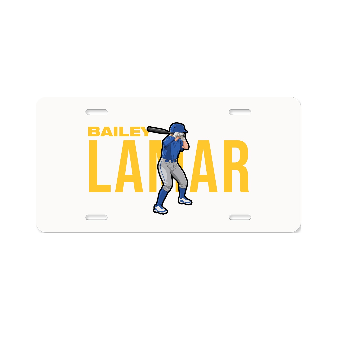 License Plate — Player Name in Classic