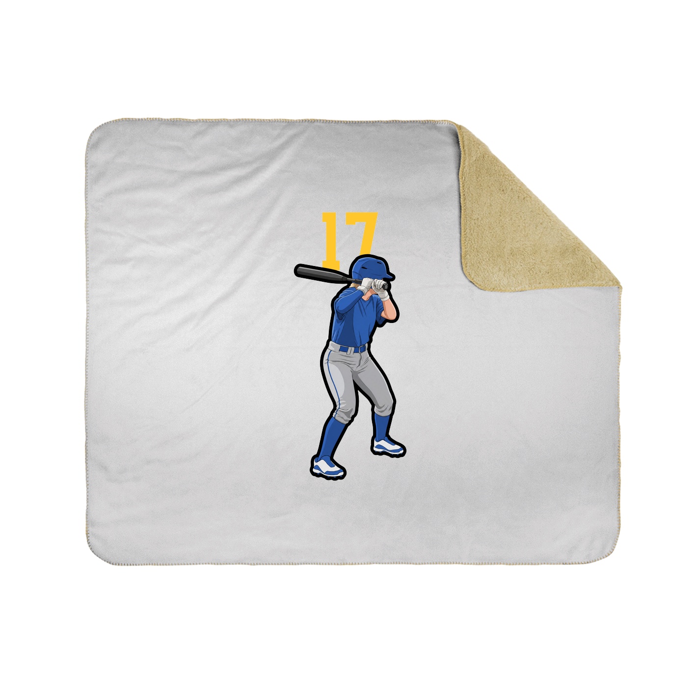 Throw Blanket — Number Top in White