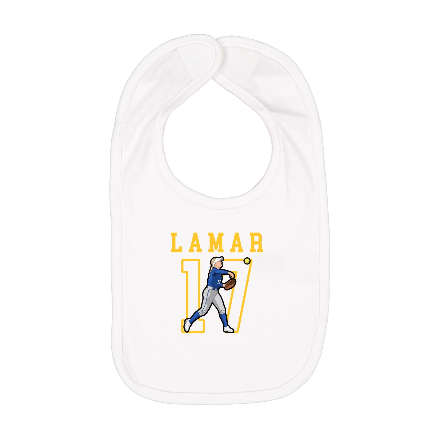 Infant Bib — Shirsey in White