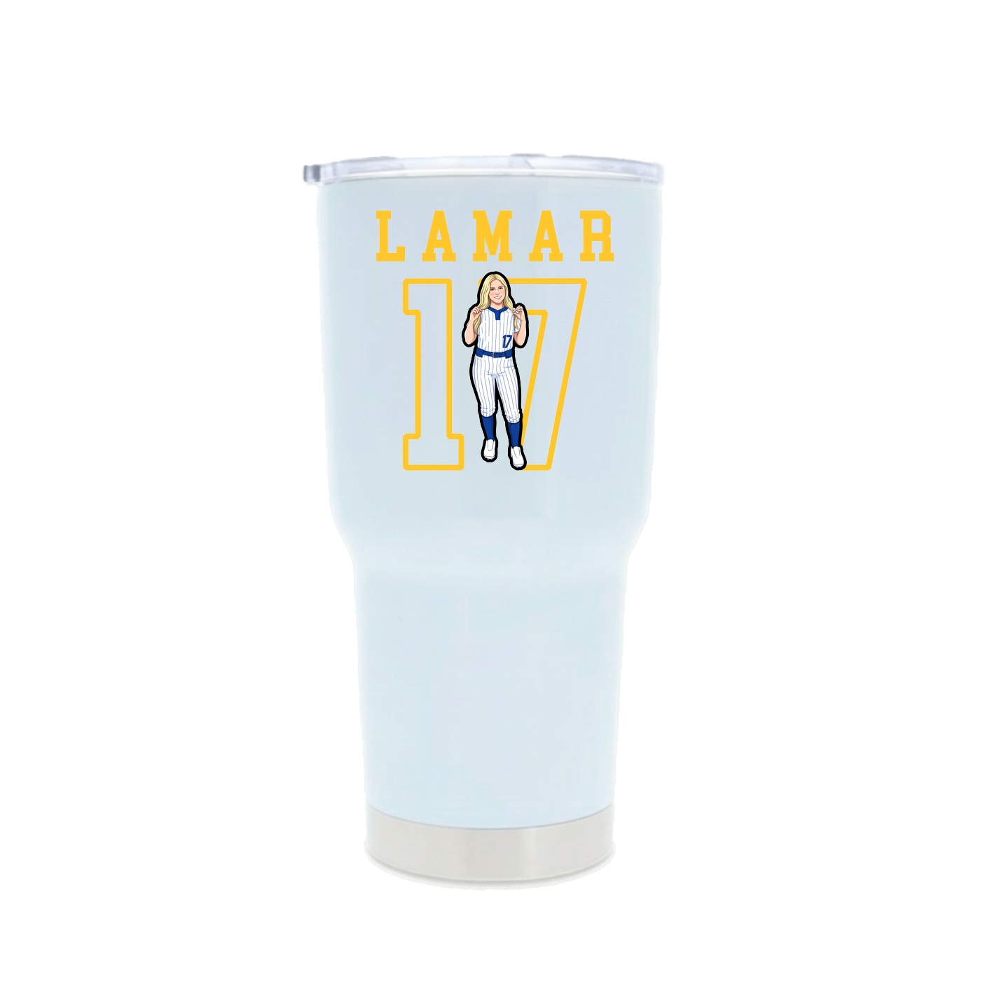 30oz Stainless Steel Tumbler — Shirsey in White