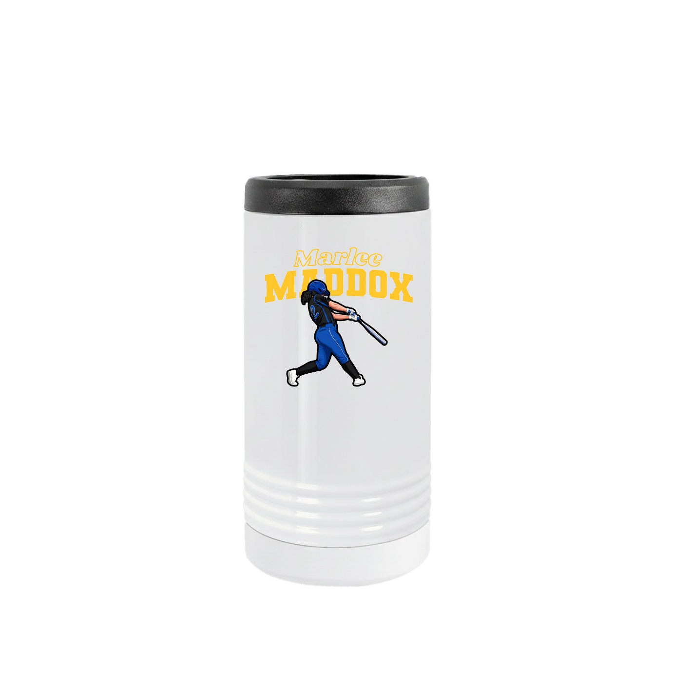 Slim Beverage Holder — Name Arch in White
