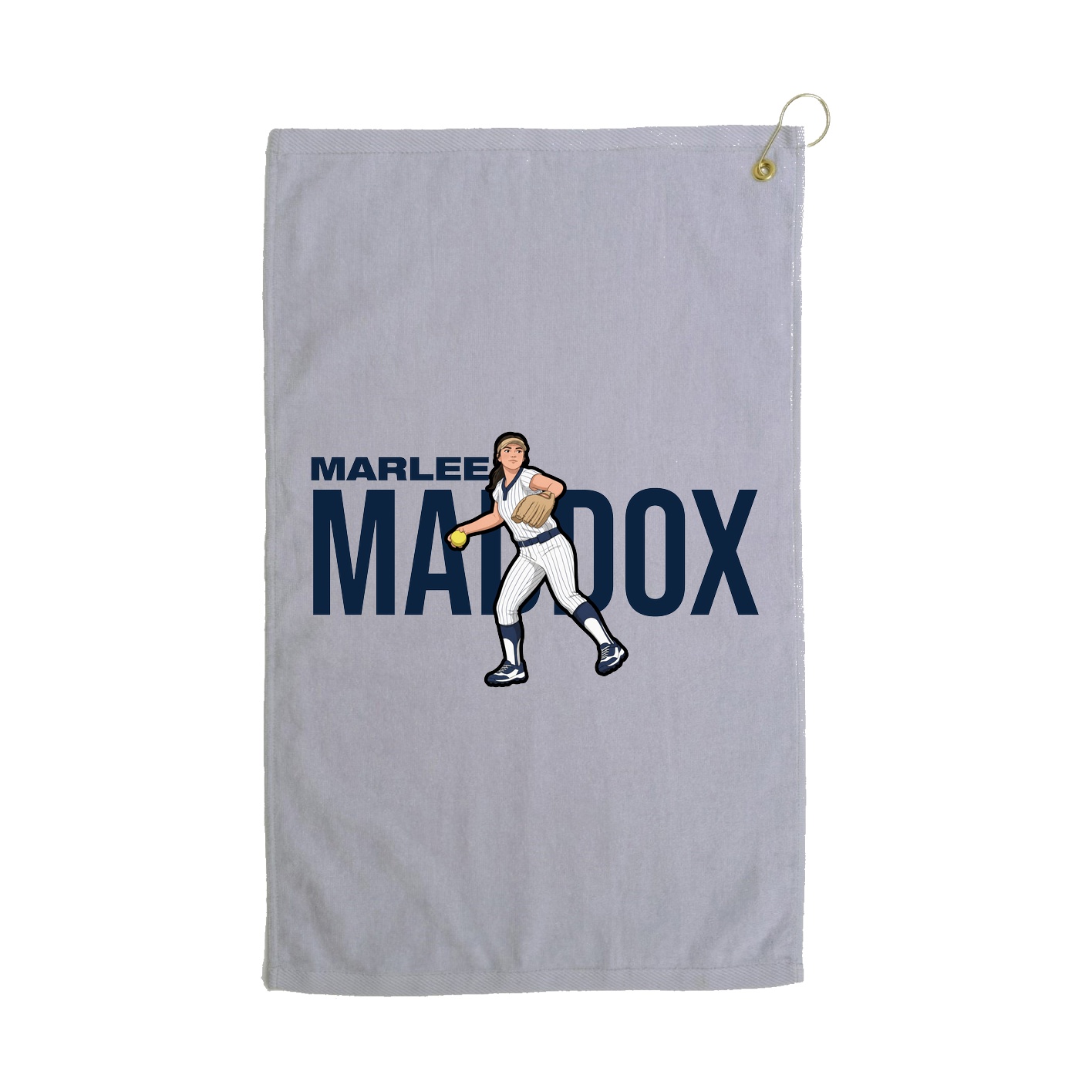 Golf Towel — Player Name in Grey