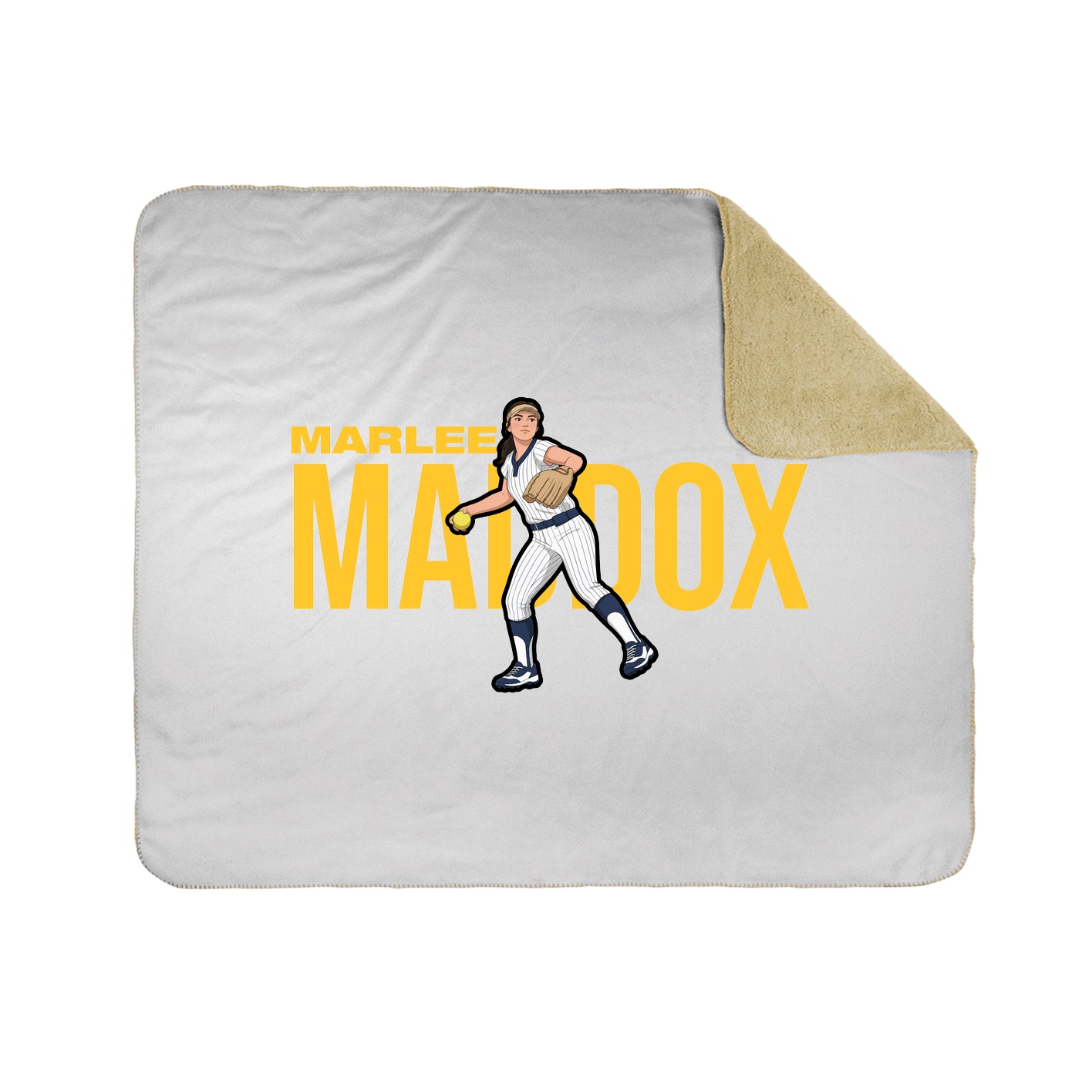Throw Blanket — Player Name in White