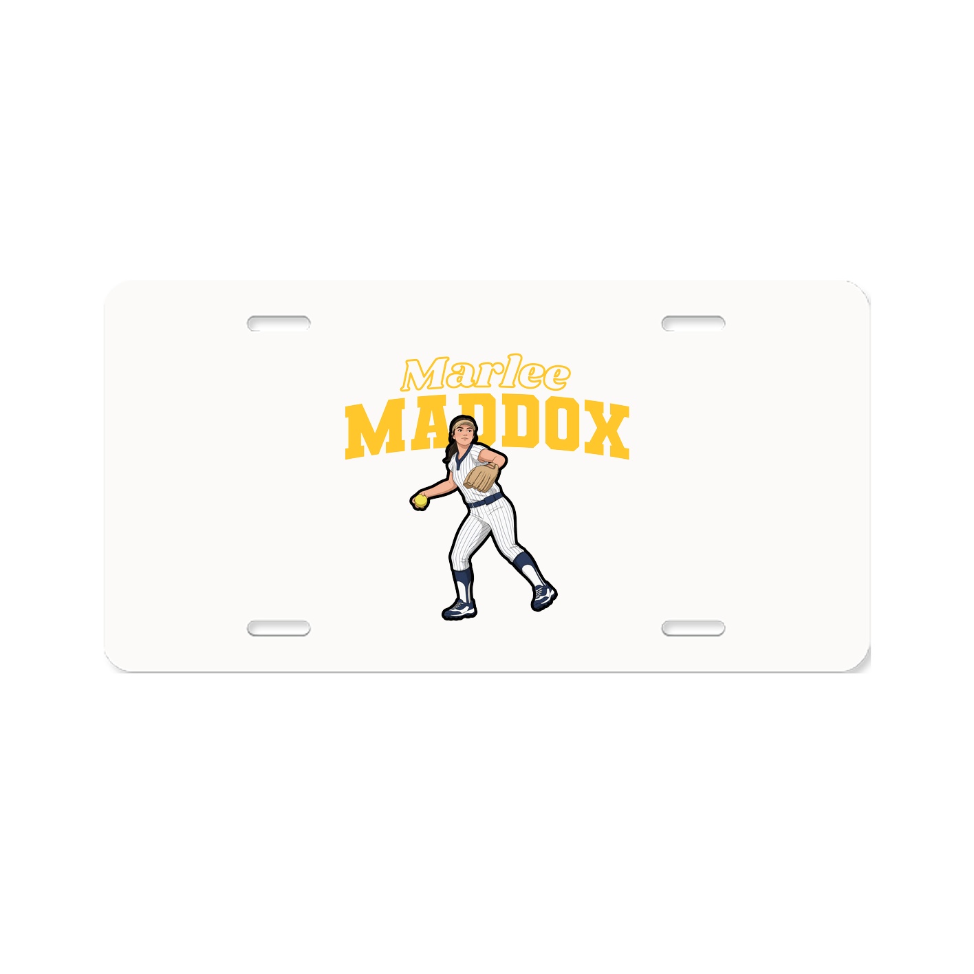 License Plate — Name Arch in Classic