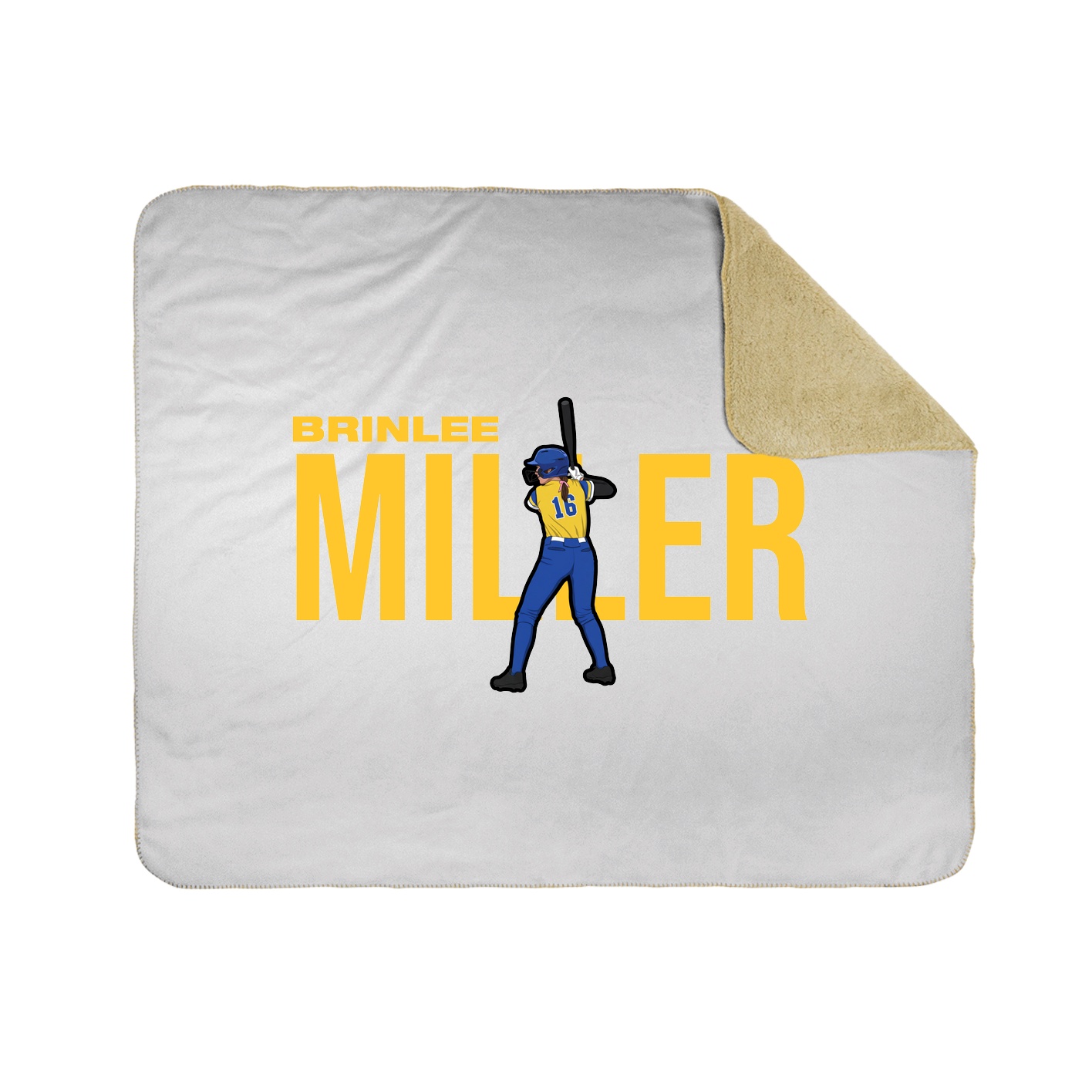 Throw Blanket — Player Name in White