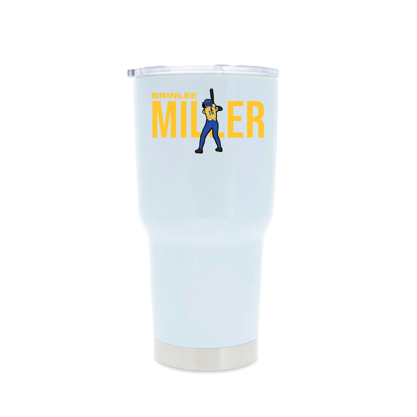 30oz Stainless Steel Tumbler — Player Name in White