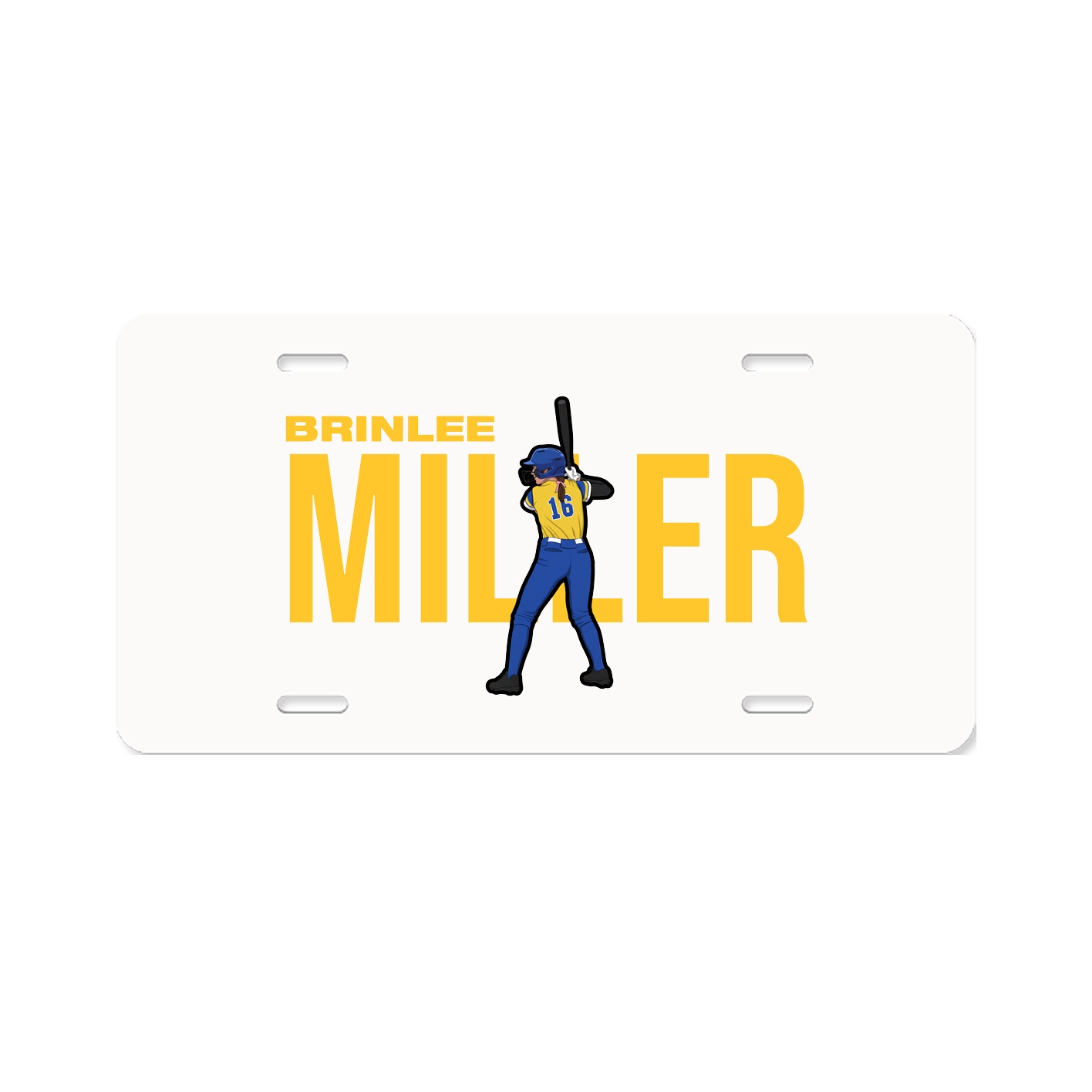 License Plate — Player Name in Classic