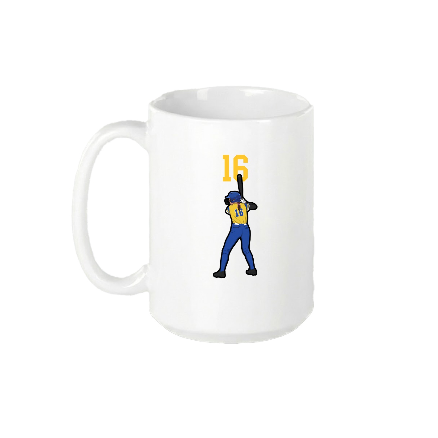 15oz Coffee Mug — Number Top in White