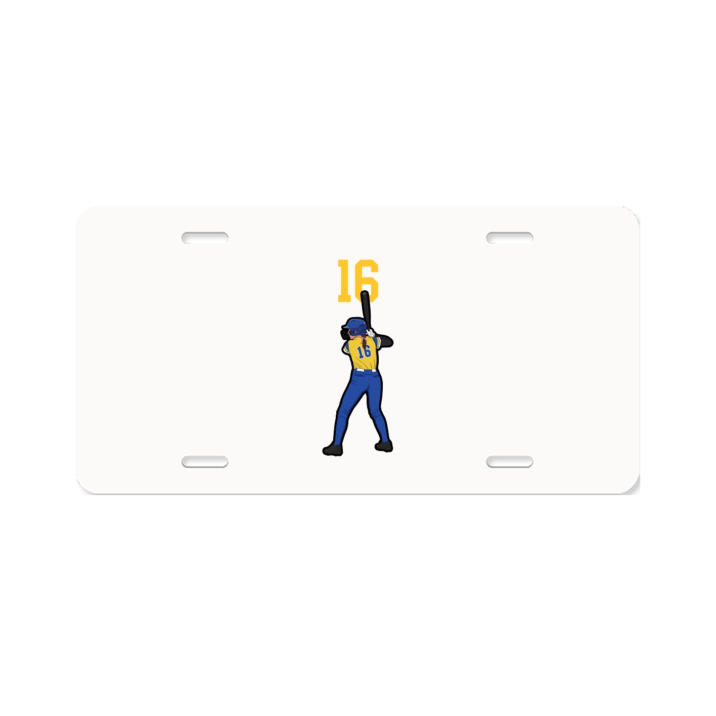 License Plate — Number Top in Classic