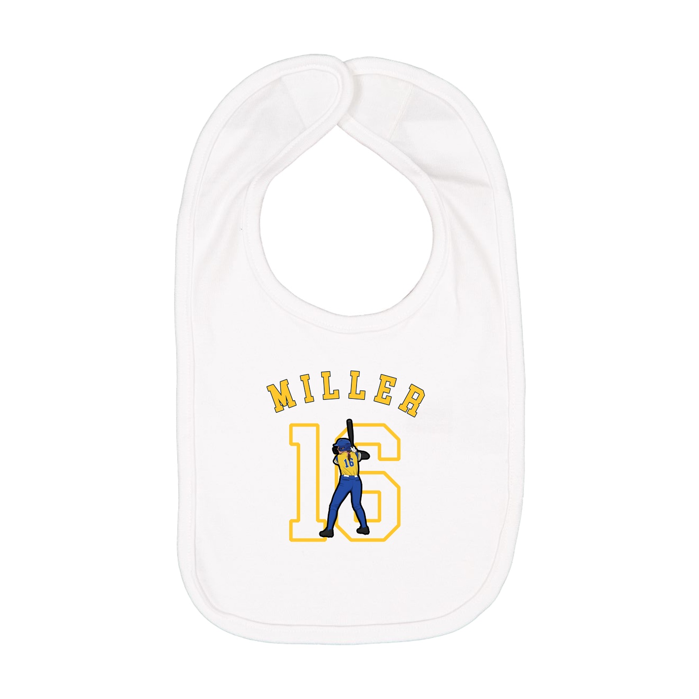 Infant Bib — Shirsey Arch in White