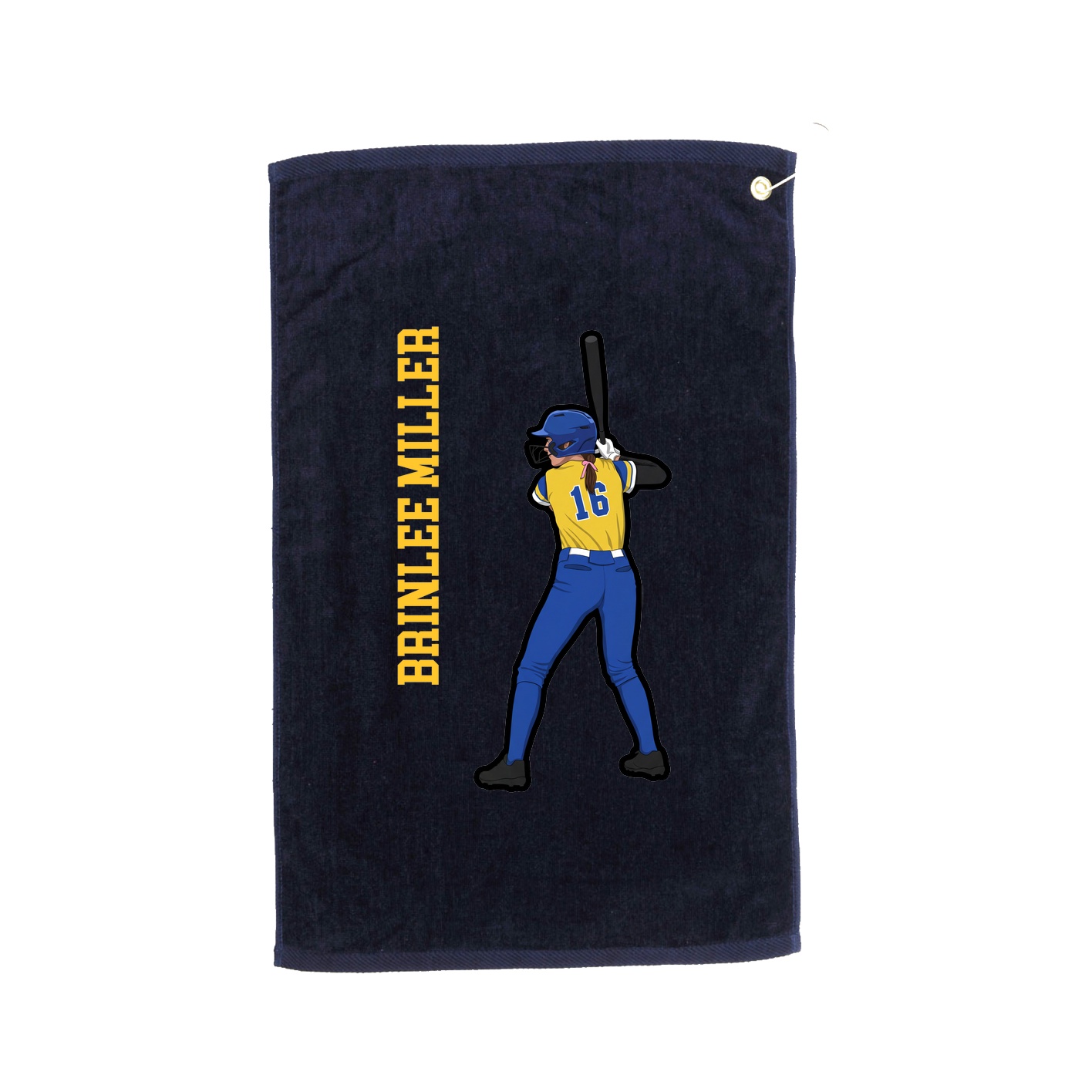 Golf Towel — Name Vertical in Navy