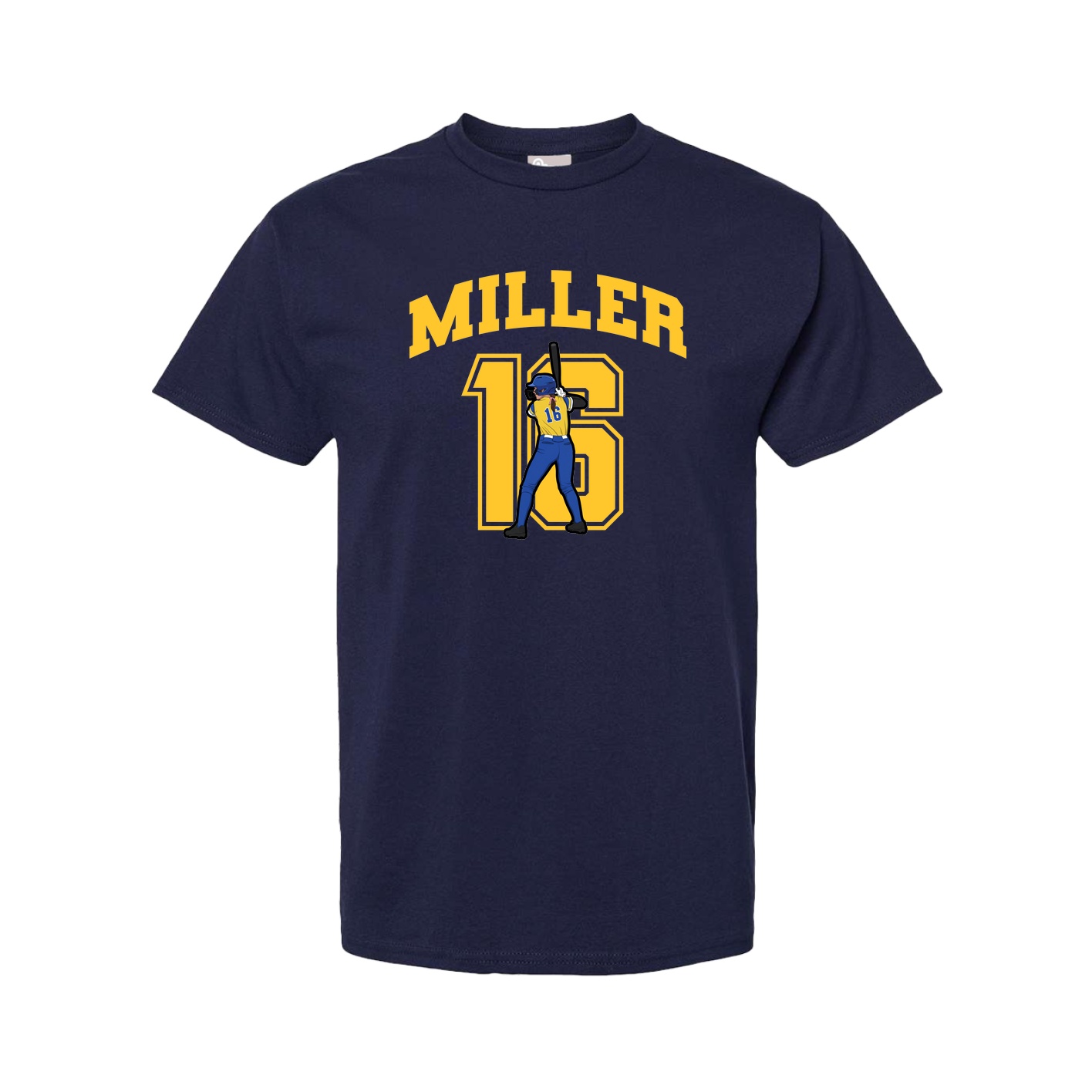 Youth Tee — Number in Navy