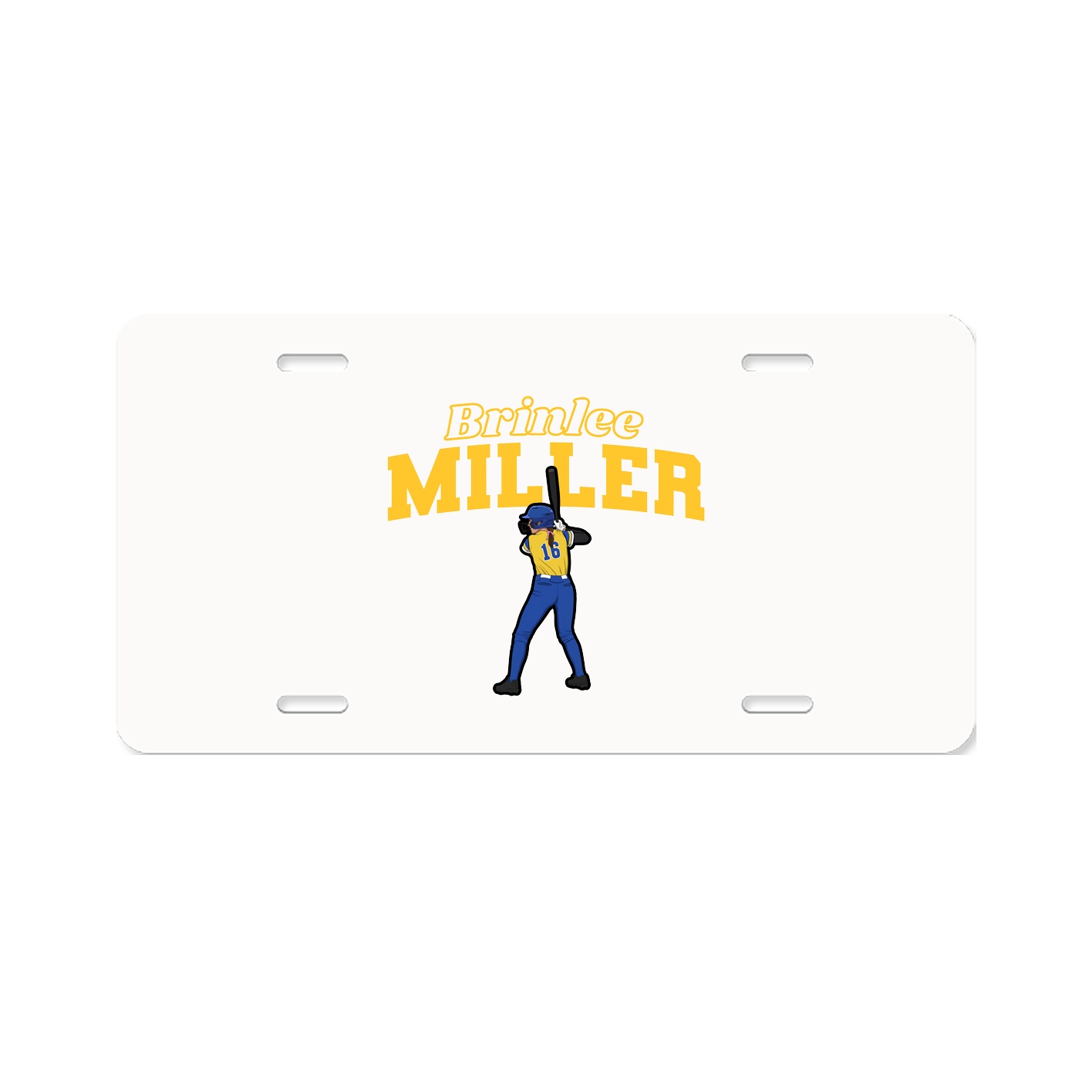 License Plate — Name Arch in Classic