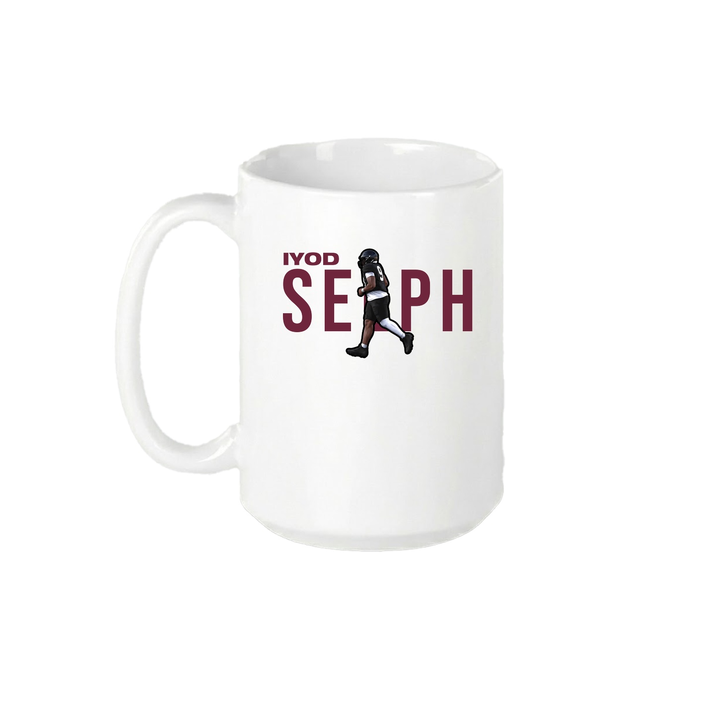 15oz Coffee Mug — Player Name in White