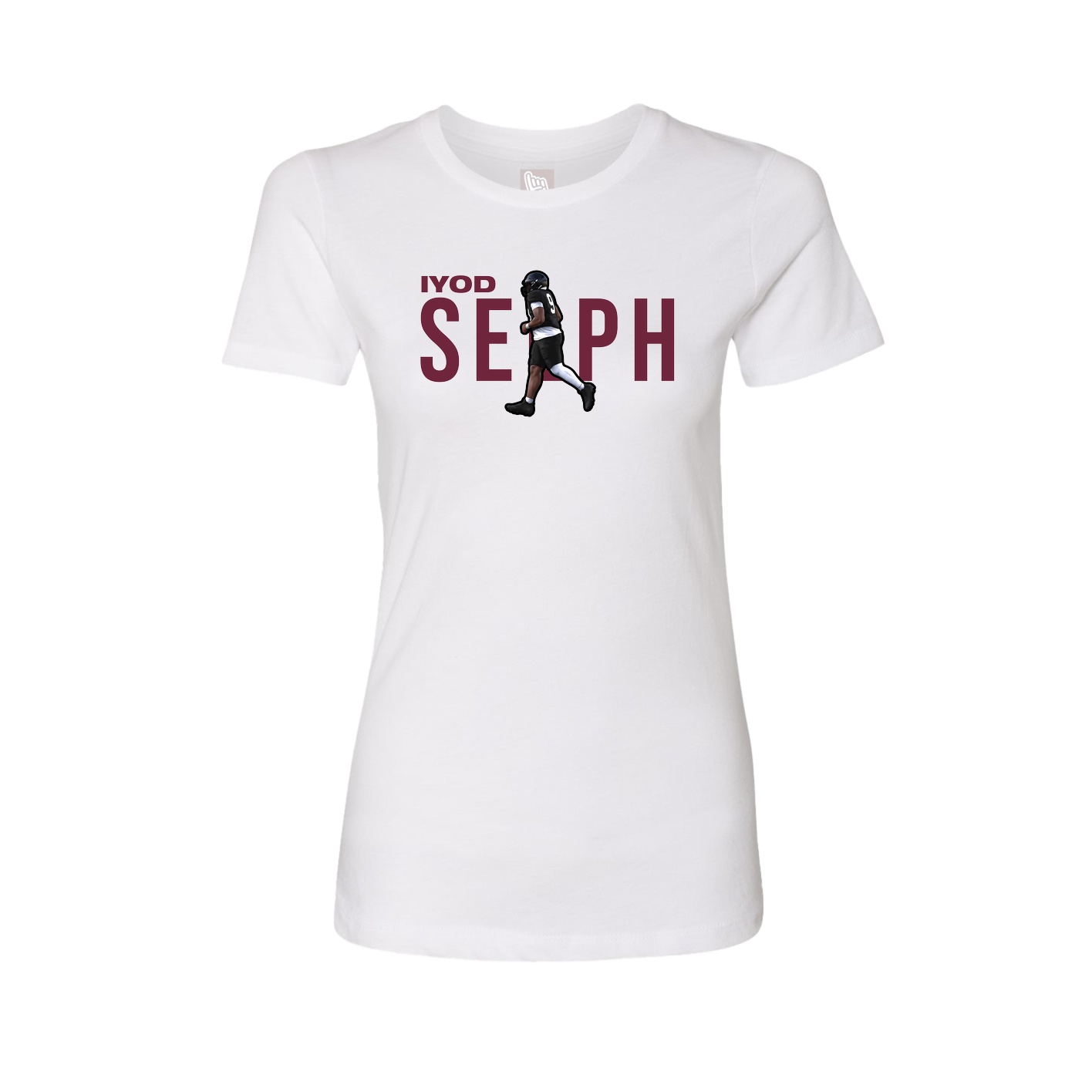 Fitted Women's Tee — Player Name in White