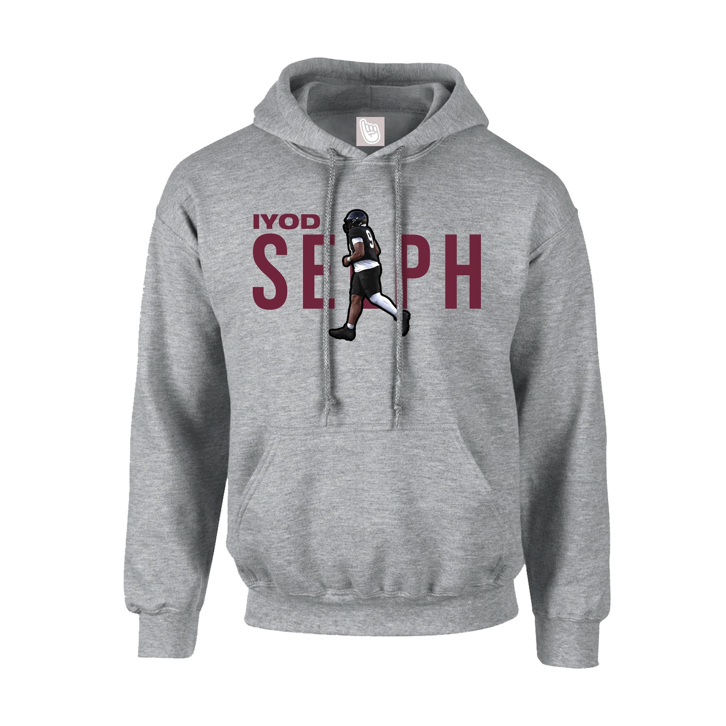 Hoodie — Player Name in Grey