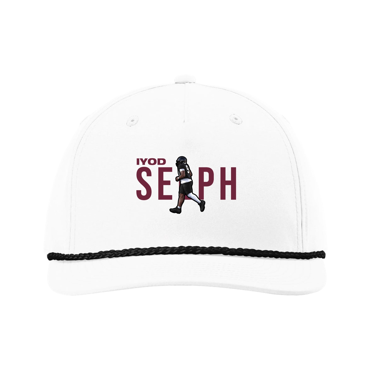 Five-Panel Classic Rope Cap — Player Name in White
