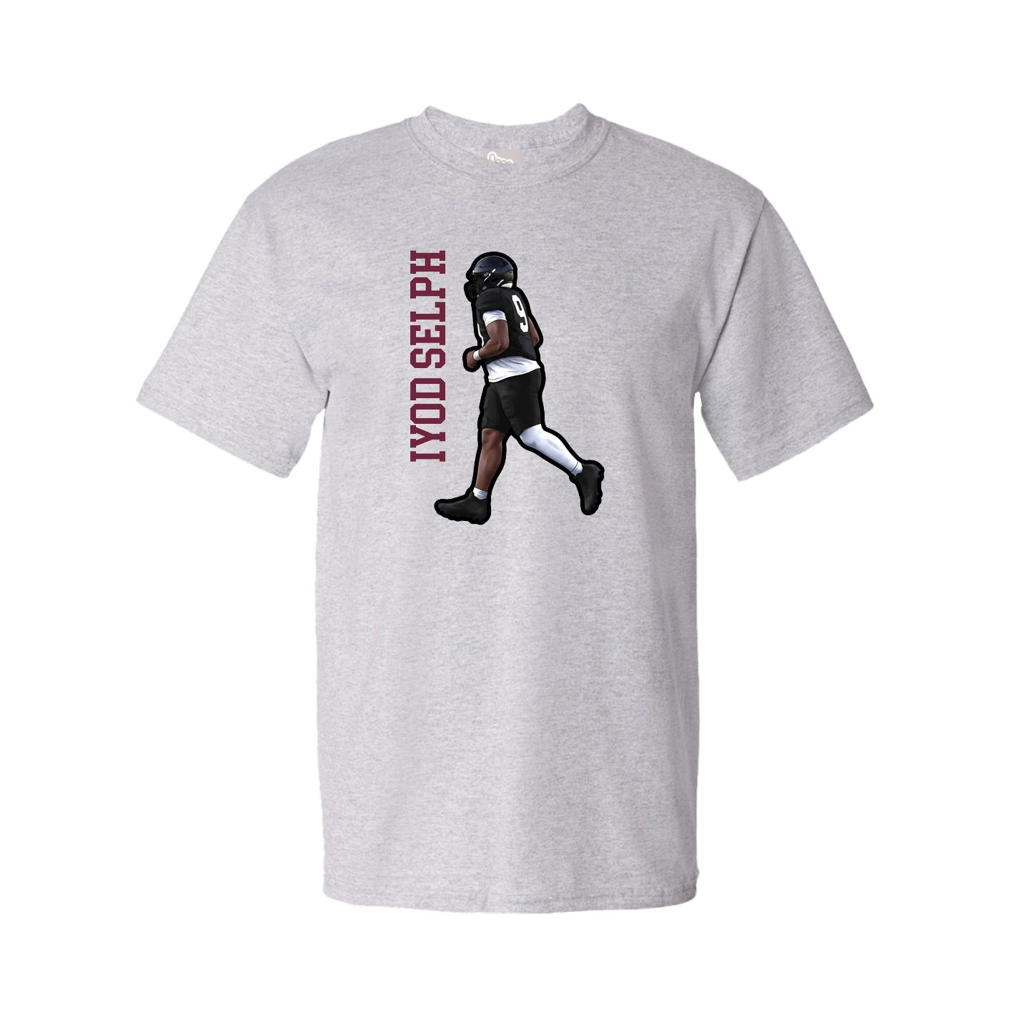 Tee — Name Vertical in Grey