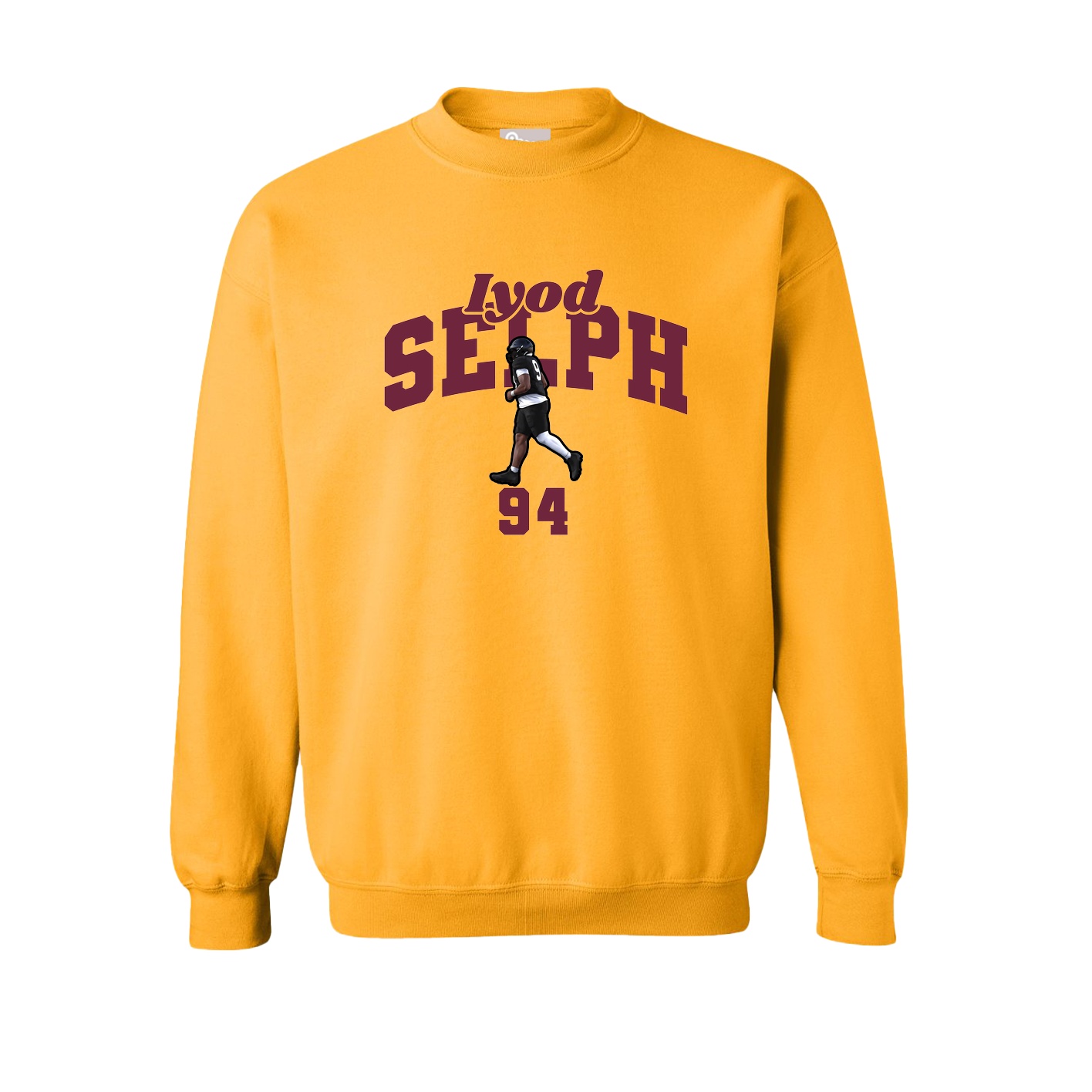 Fleece Crew — Signature Arch in Gold