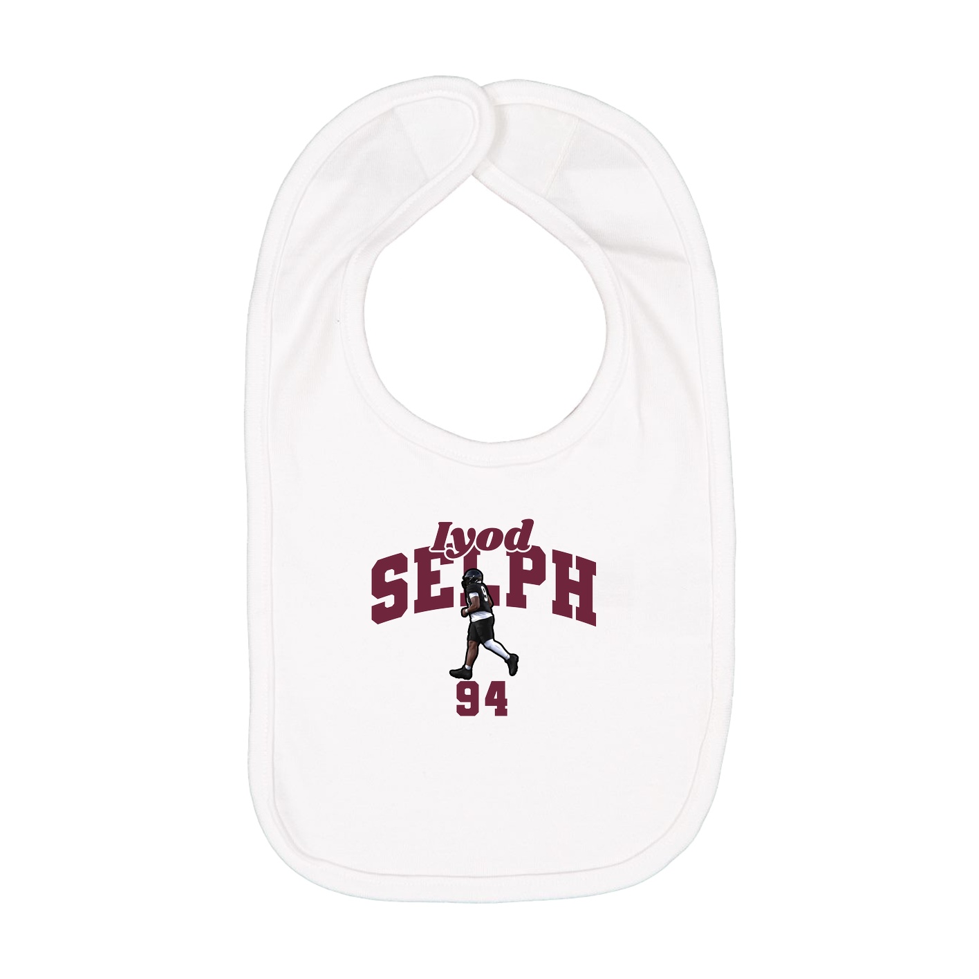 Infant Bib — Signature Arch in White