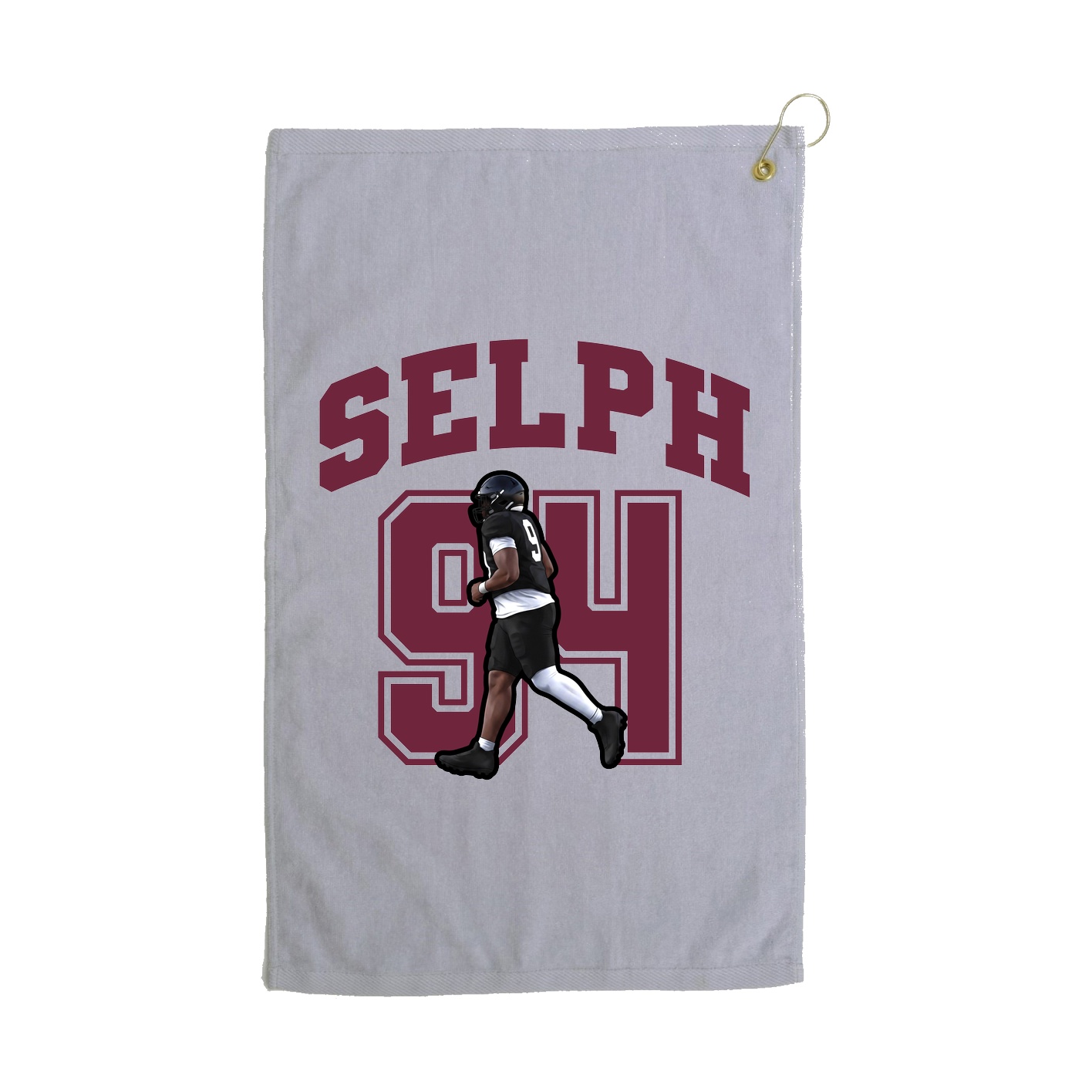 Golf Towel — Number in Grey