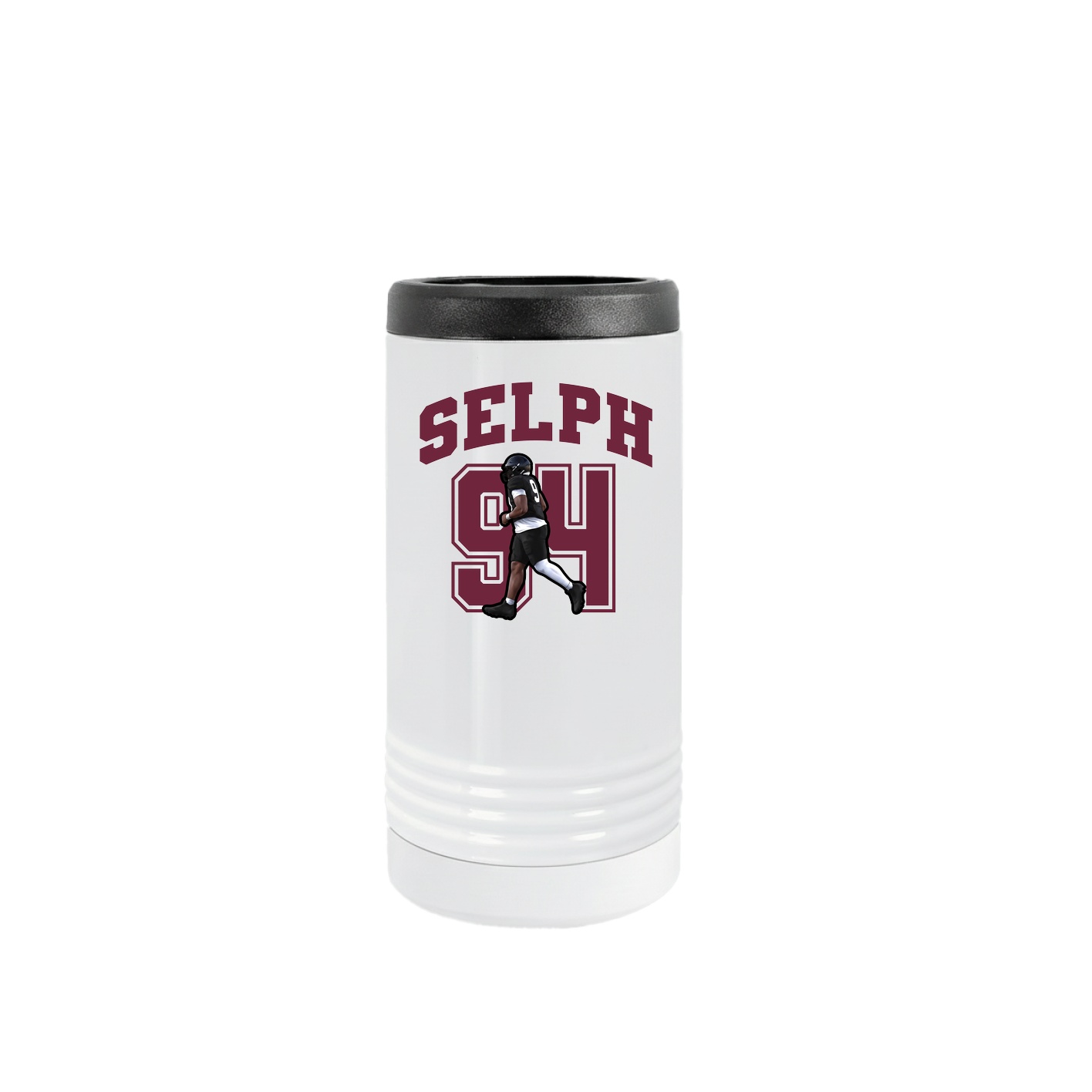 Slim Beverage Holder — Number in White
